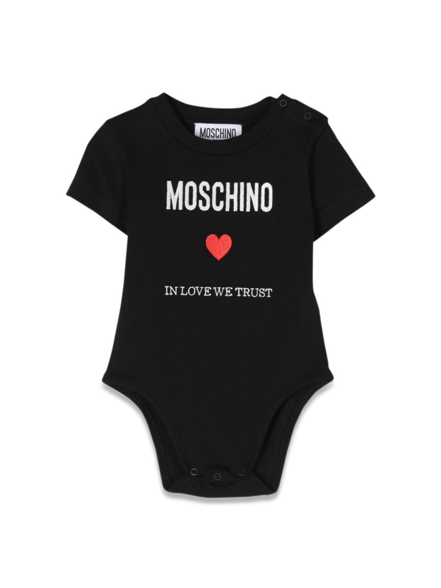 Shop Moschino Bodysuit With Giftbox In Black