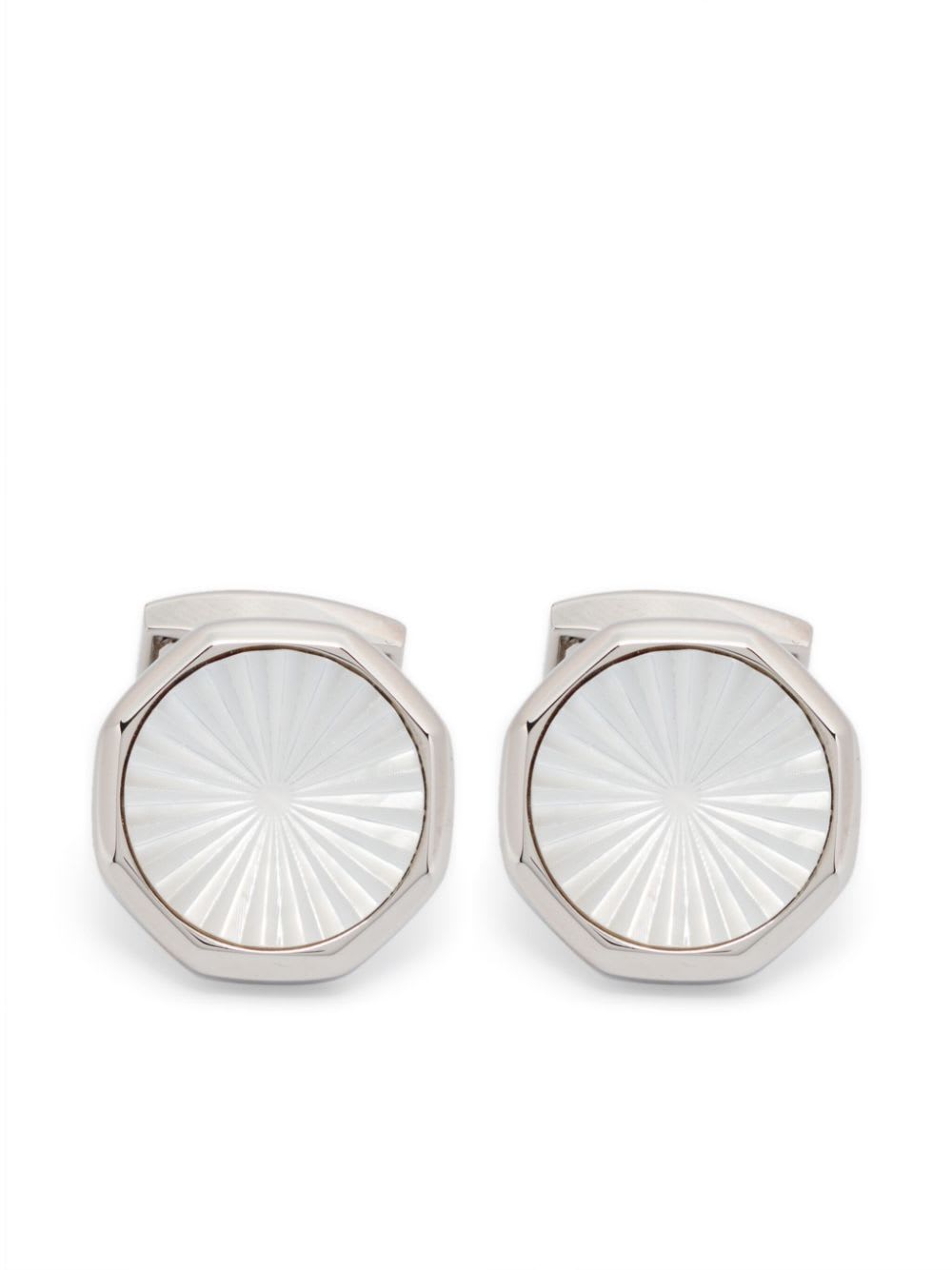 Cufflinks Palladium Polished White