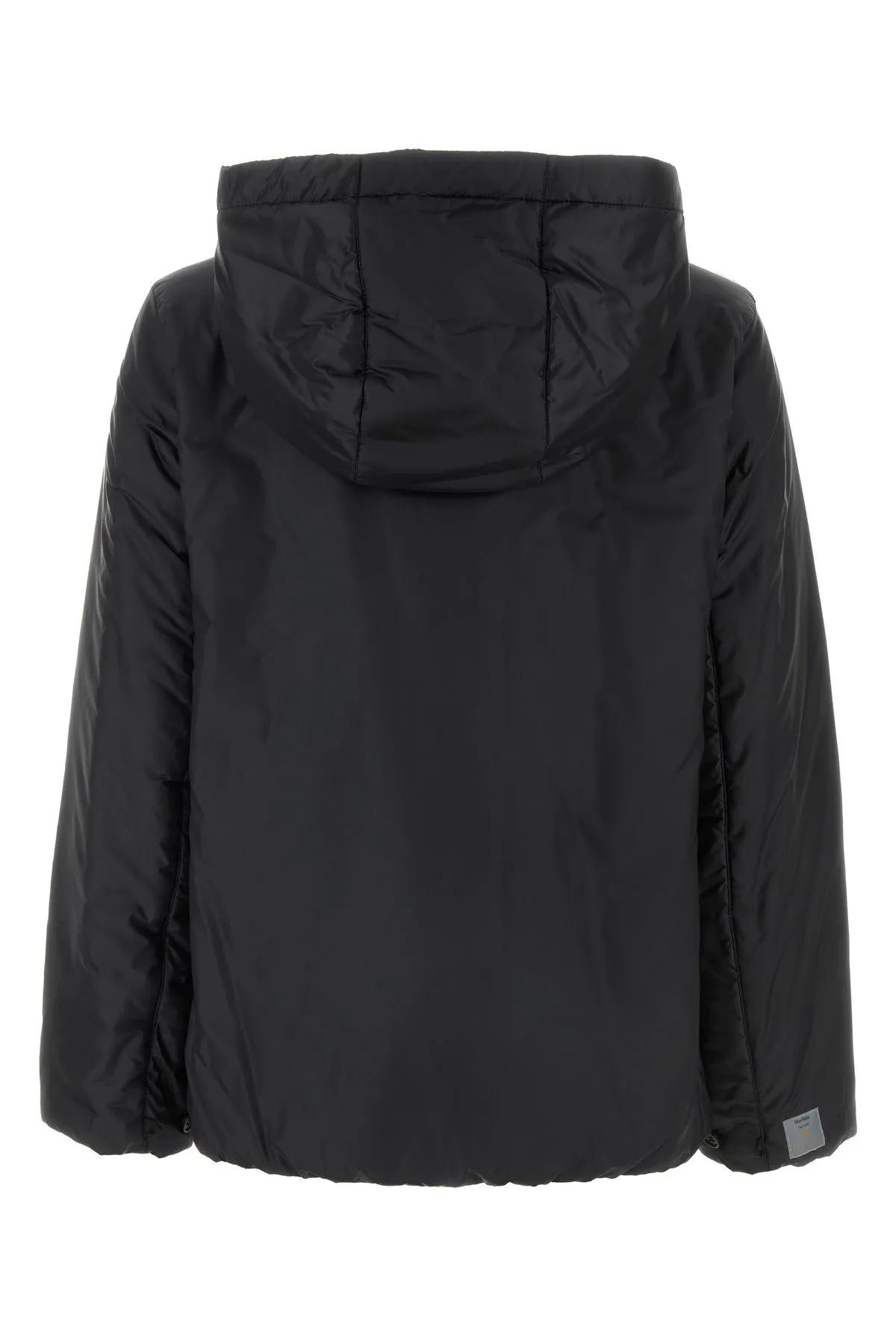 Shop Max Mara The Cube Black Polyester Greenh Jacket In Nero