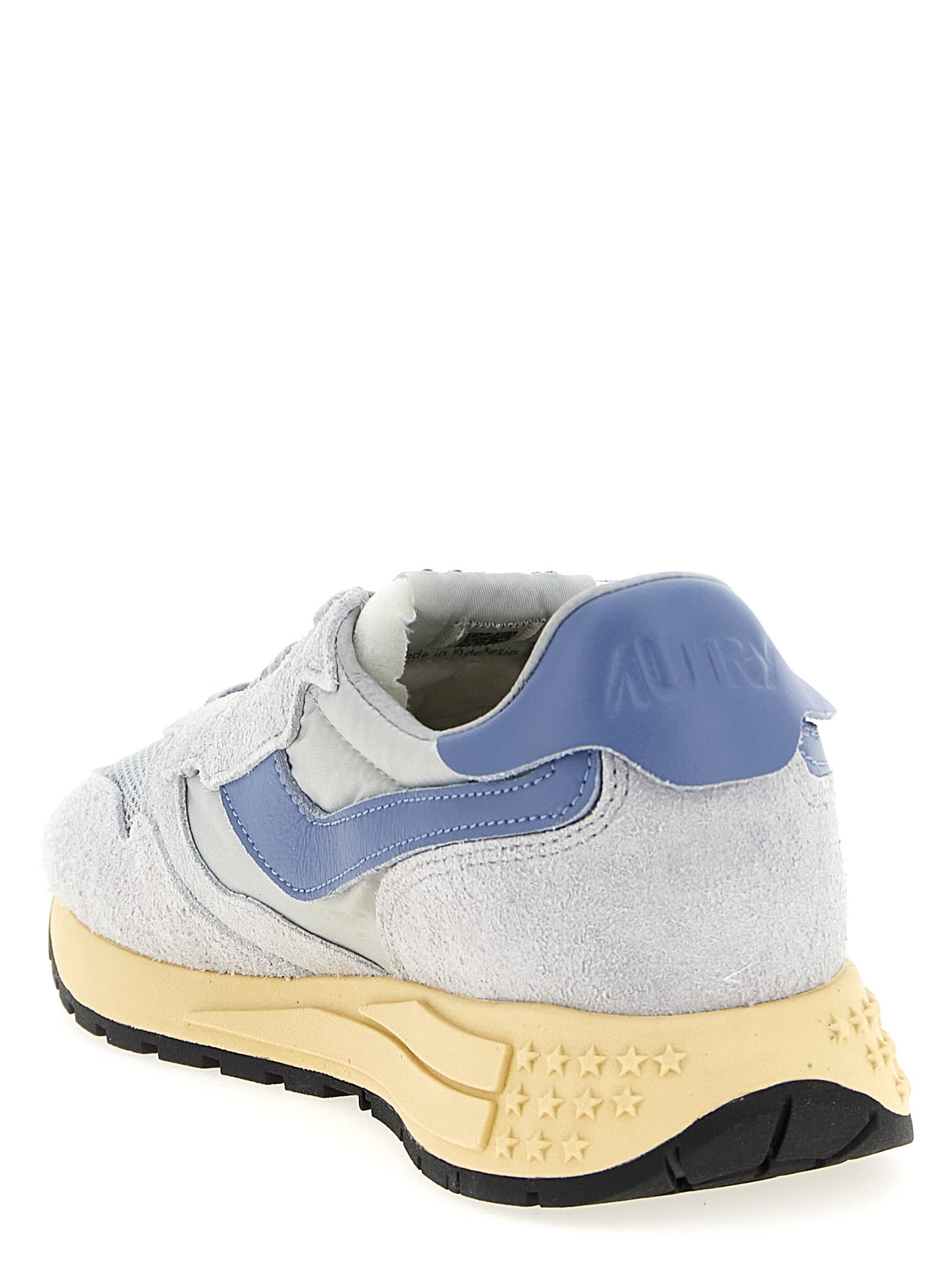 Autry Low-top Sneakers Rubber Sole Mesh Upper Suede Overlays In Blue