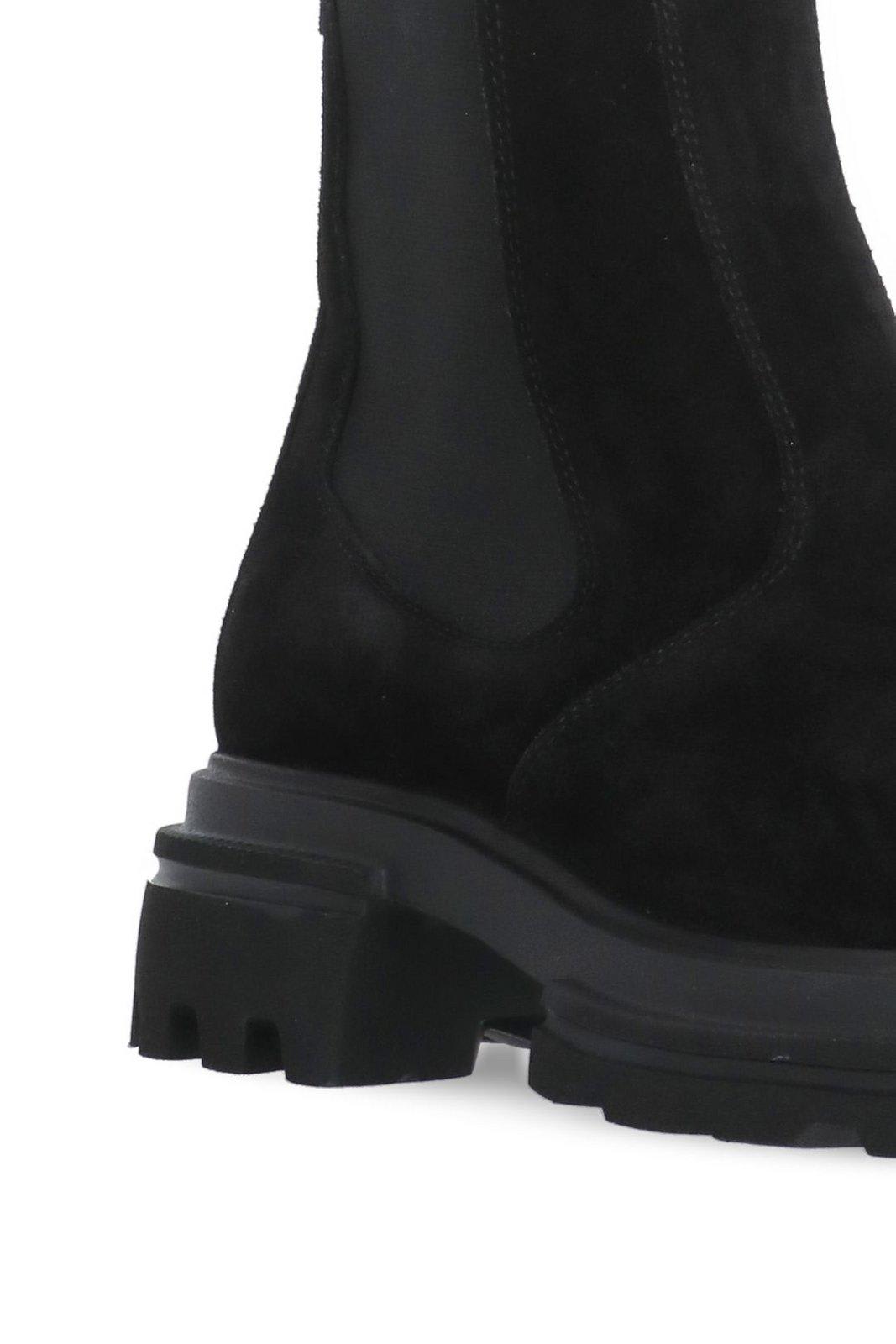 Shop Hogan Round-toe Slip-on Chelsea Boots In Black