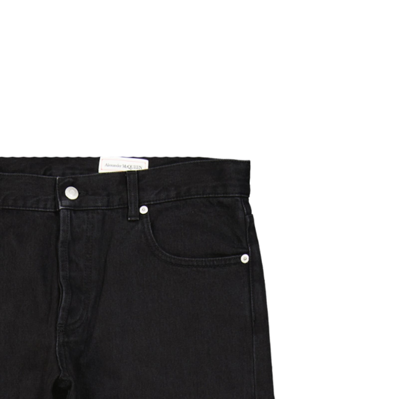 Shop Alexander Mcqueen Cotton Denim Jeans In Black