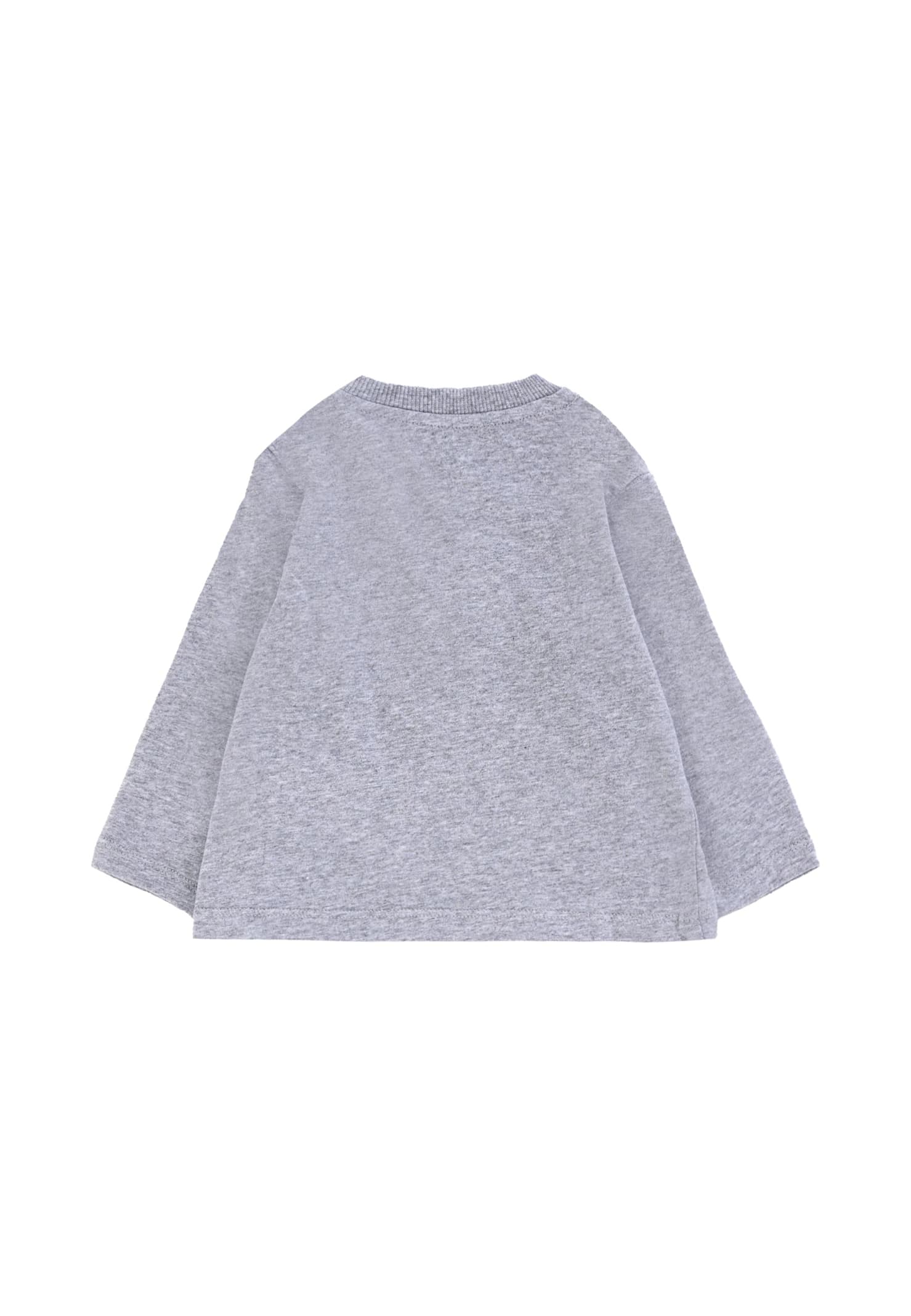 Moschino Grey T-shirt For Babykids With Teddy Bear In Gray
