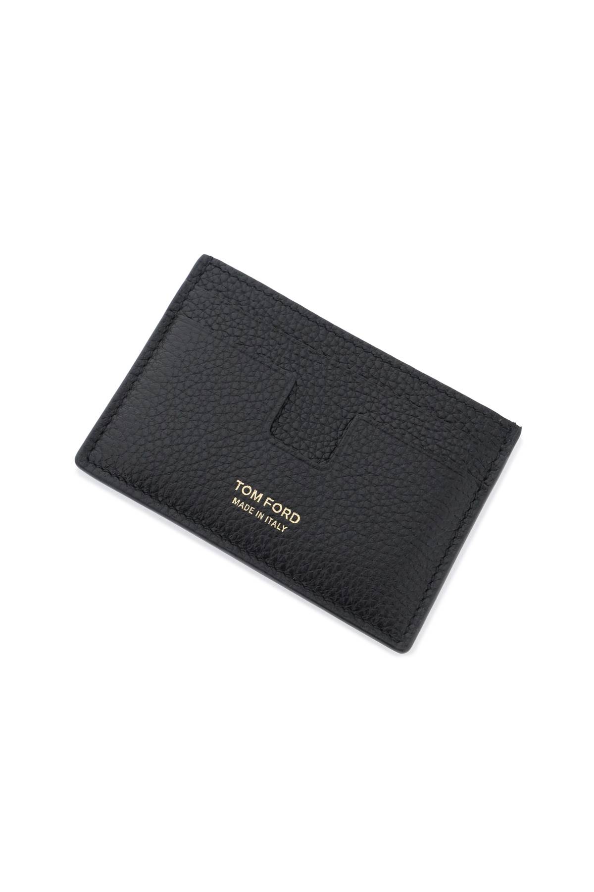 Tom Ford Leather Card Holder In Black