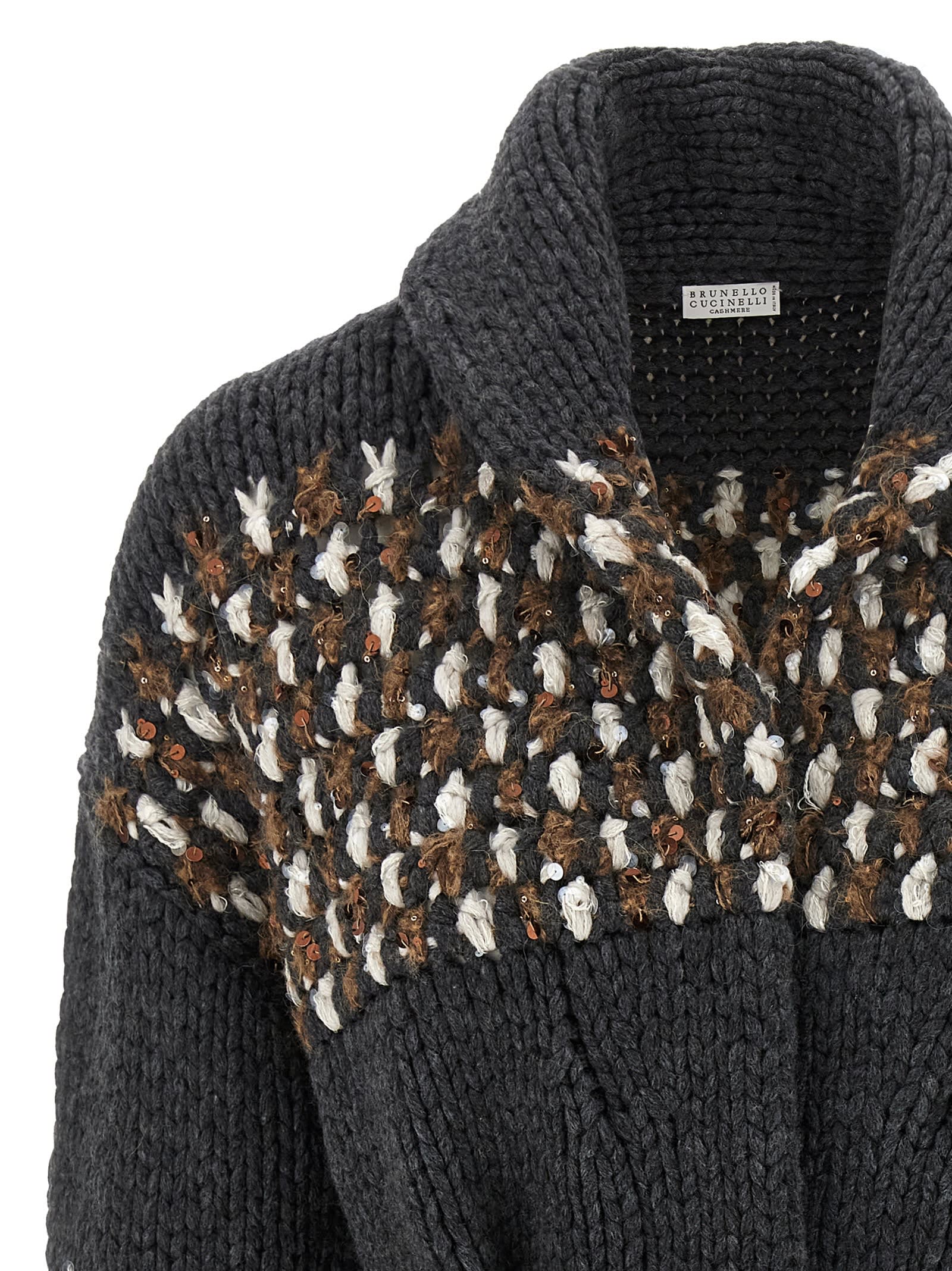 Brunello Cucinelli Knit Cardigan Sweaters And Cardigans Multicolor In Multi