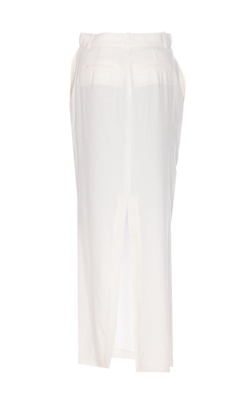 Elisabetta Franchi Back Slit Gabardine Skirt