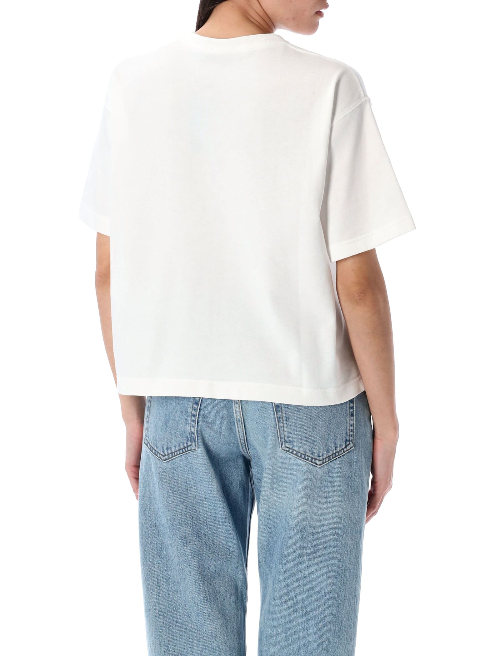 Polo Ralph Lauren Relaxed Crop Fit Cotton Jersey Tee In White