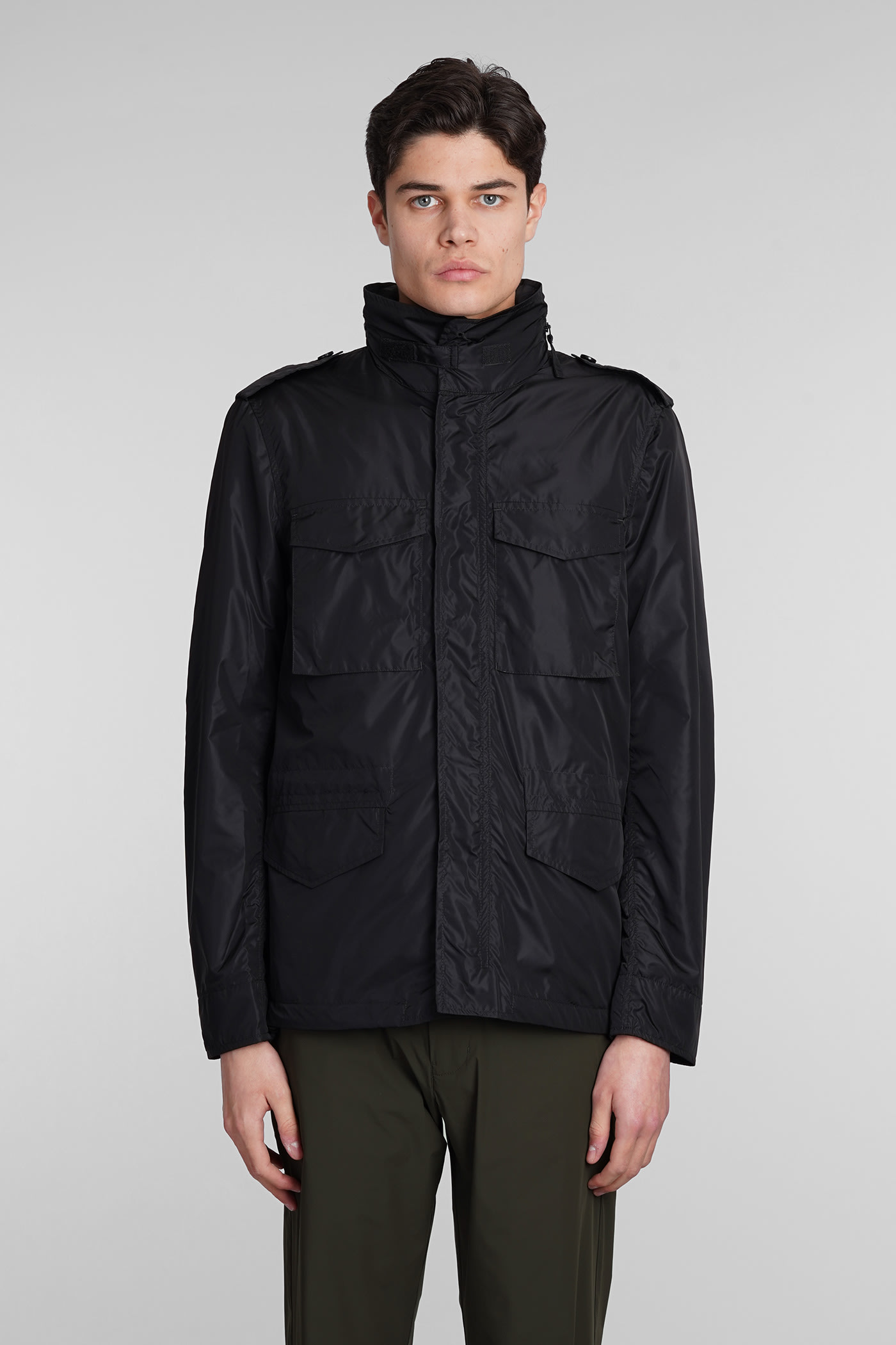 Giub. Minifield Vent Casual Jacket In Black Polyamide
