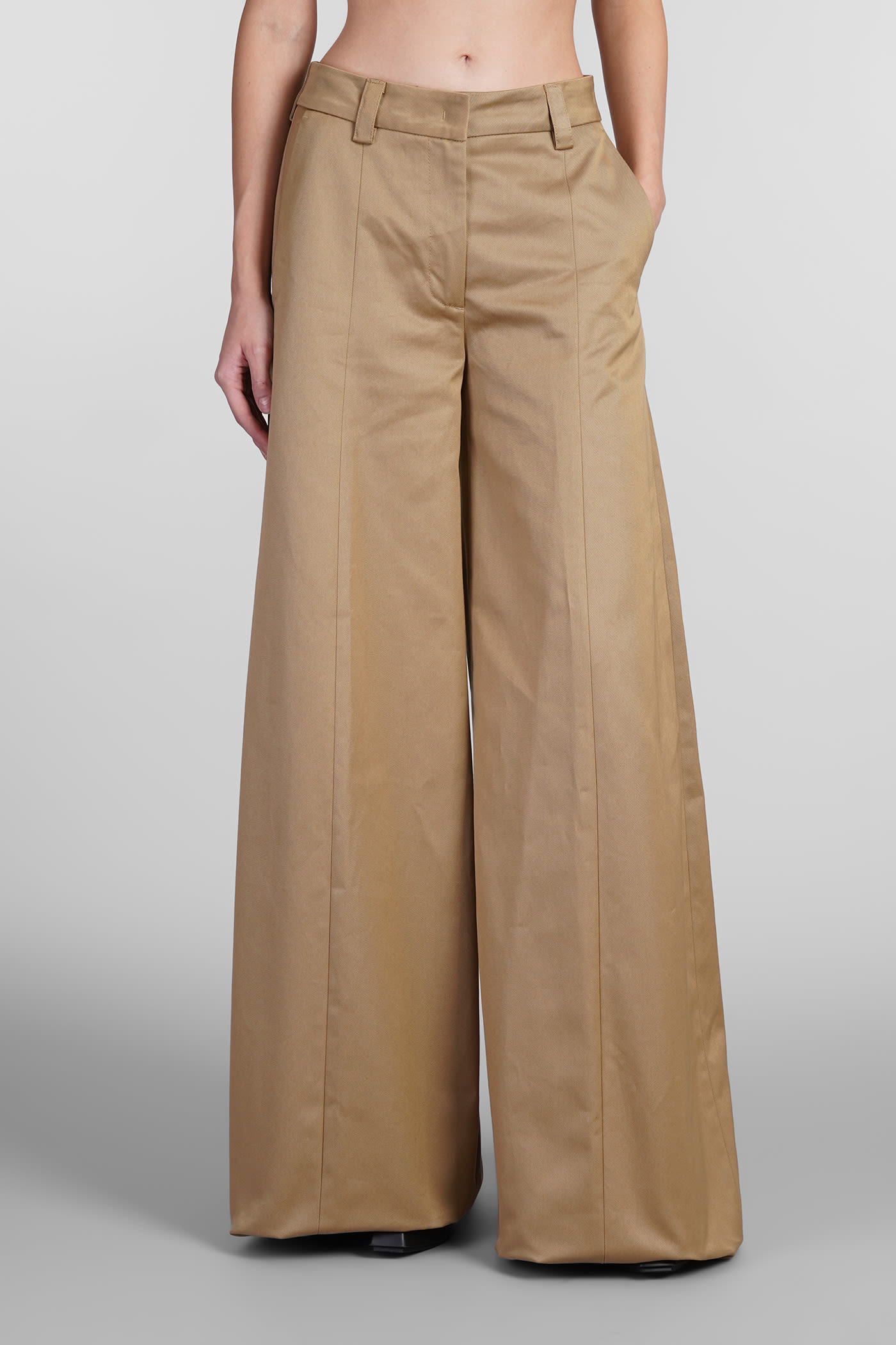 Alma Pants In Beige Cotton