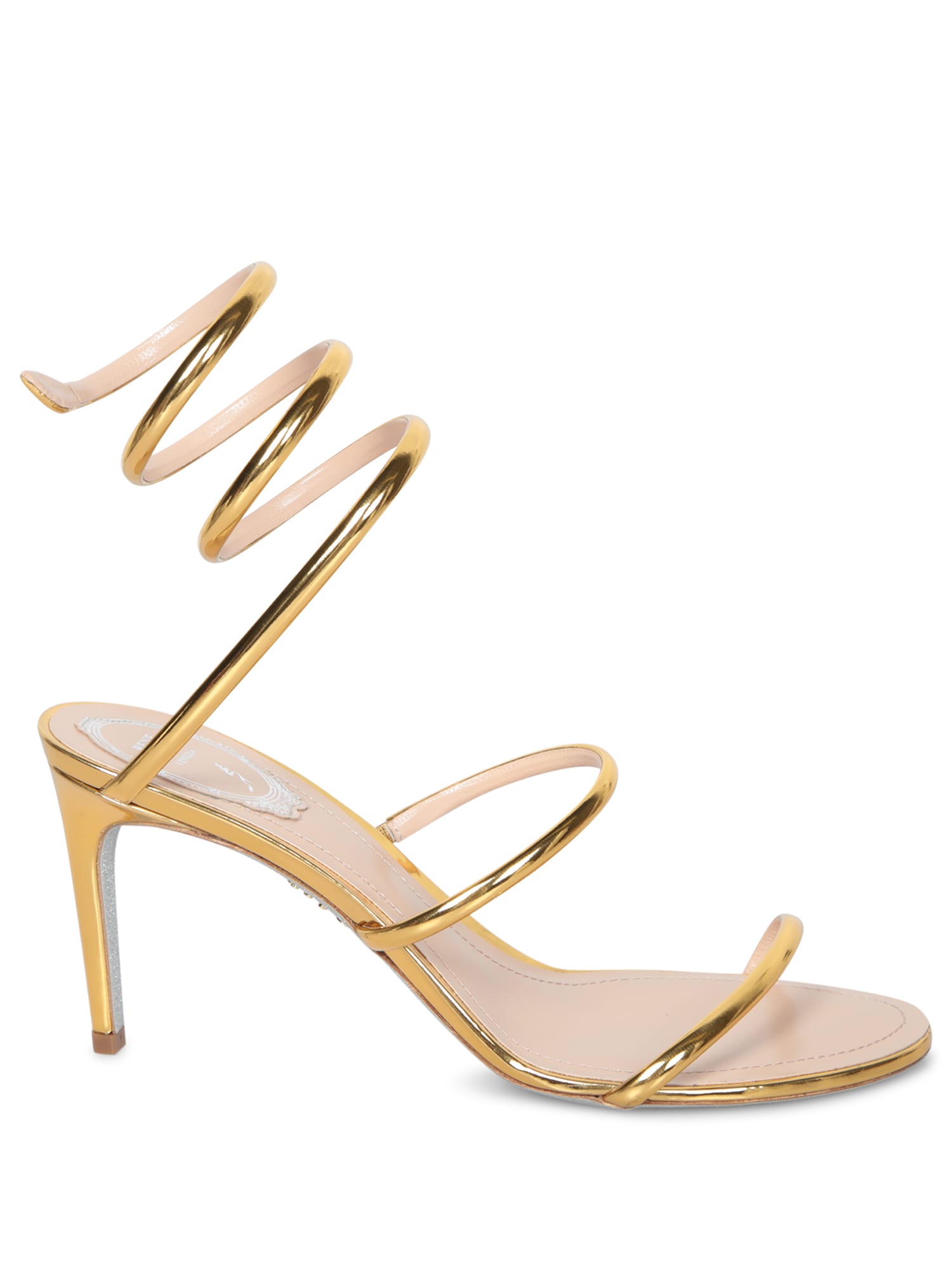 René Caovilla Cleo 080 Gold Sandals