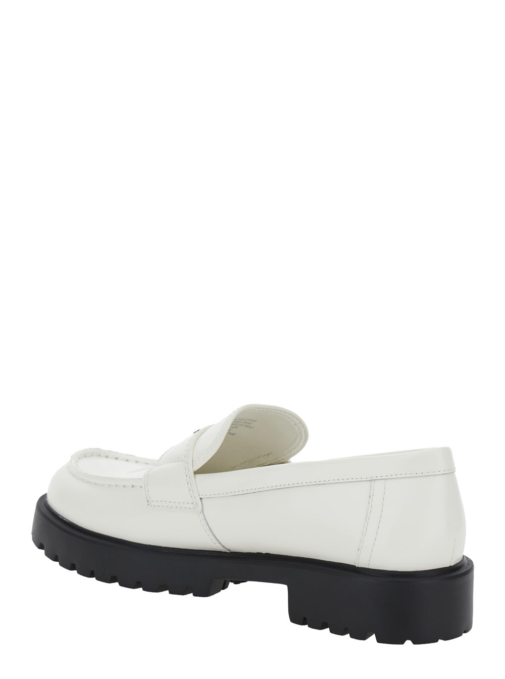 TORY BURCH WHITE LOAFER WITH LOGO PLATE IN NAPPA LEATHER WOMAN 