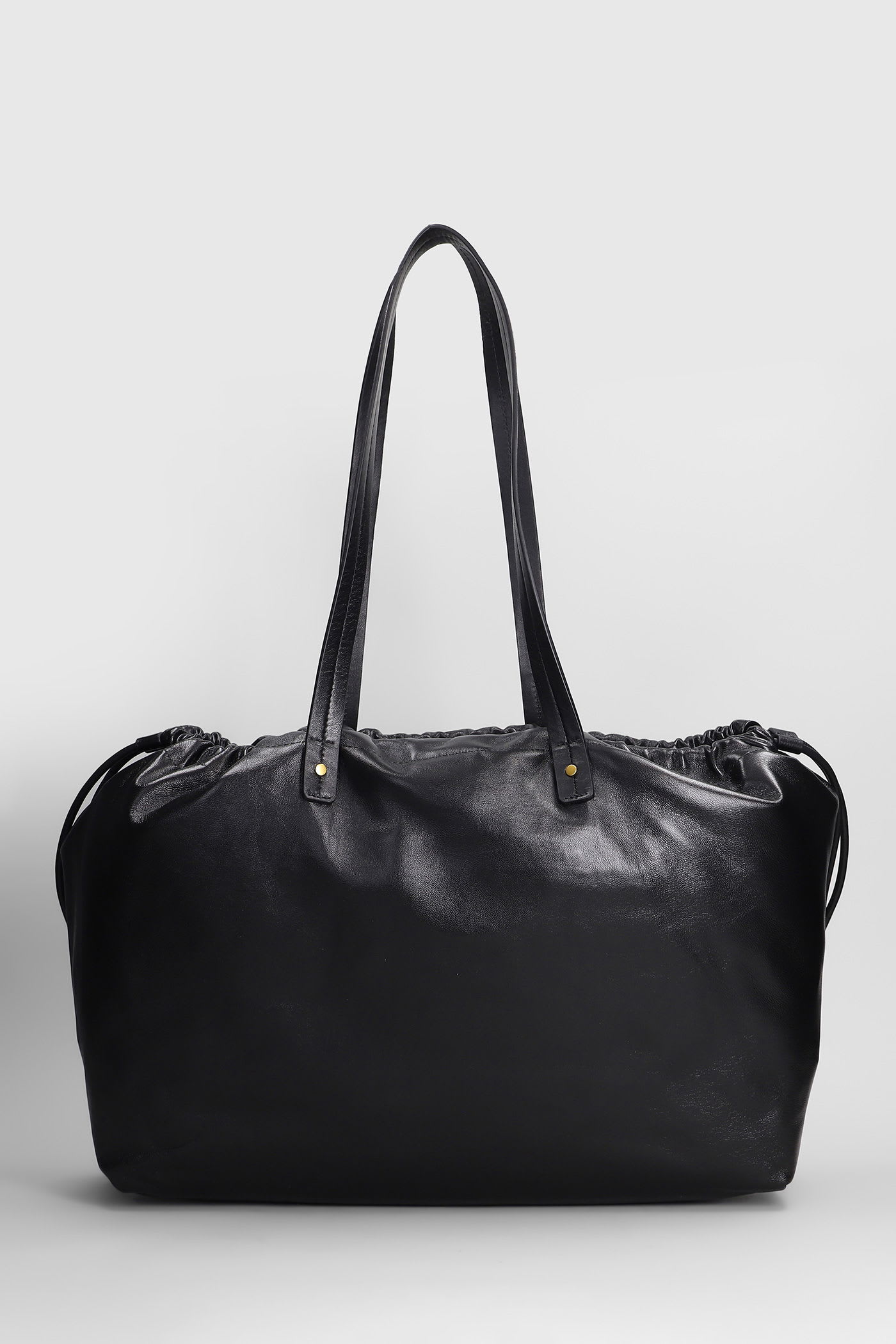 Isabel Marant Silven Ew Tote In Black Leather In Black