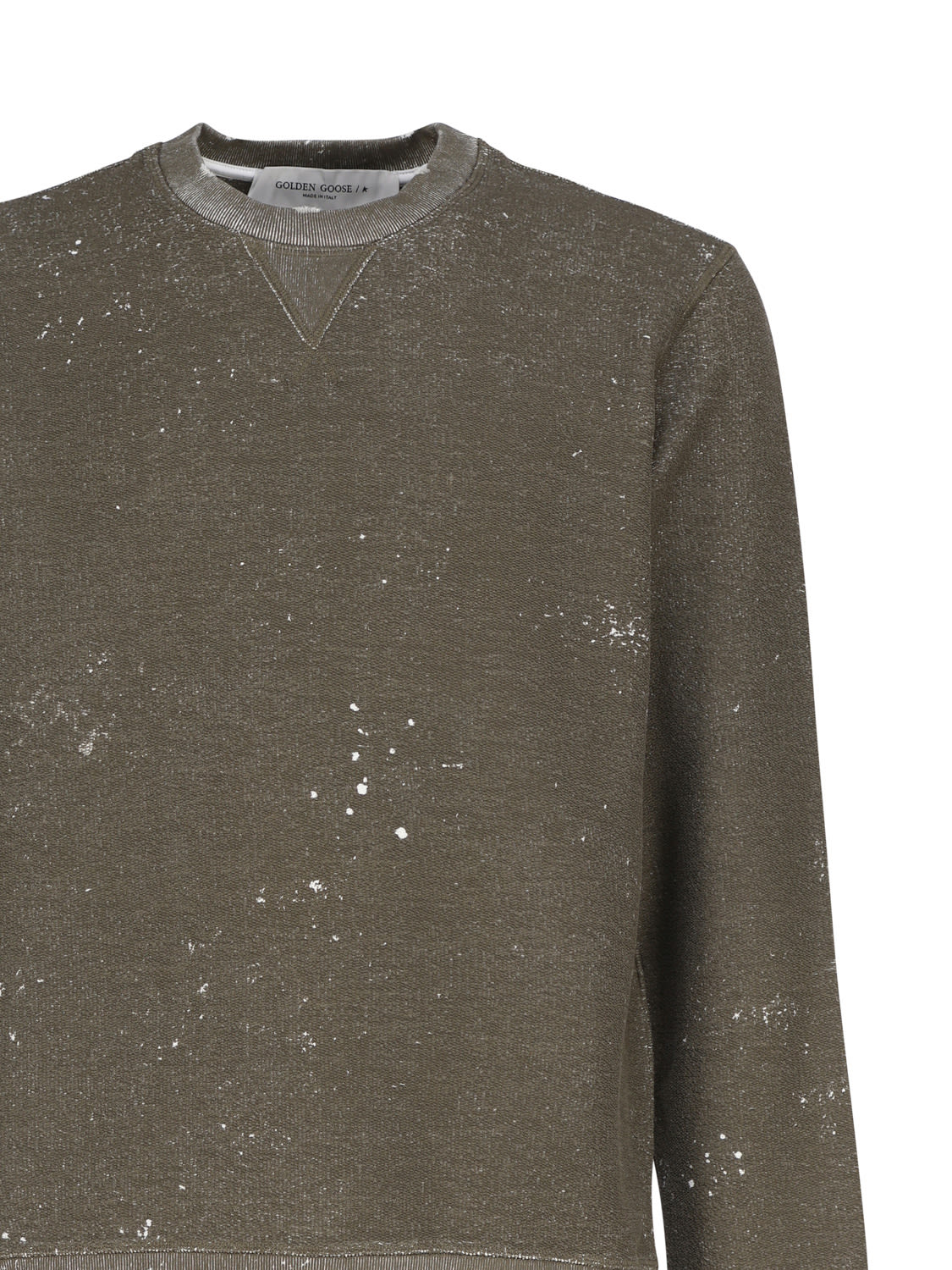 Golden Goose Journey Distressed Cotton Sweatshirt In Beech