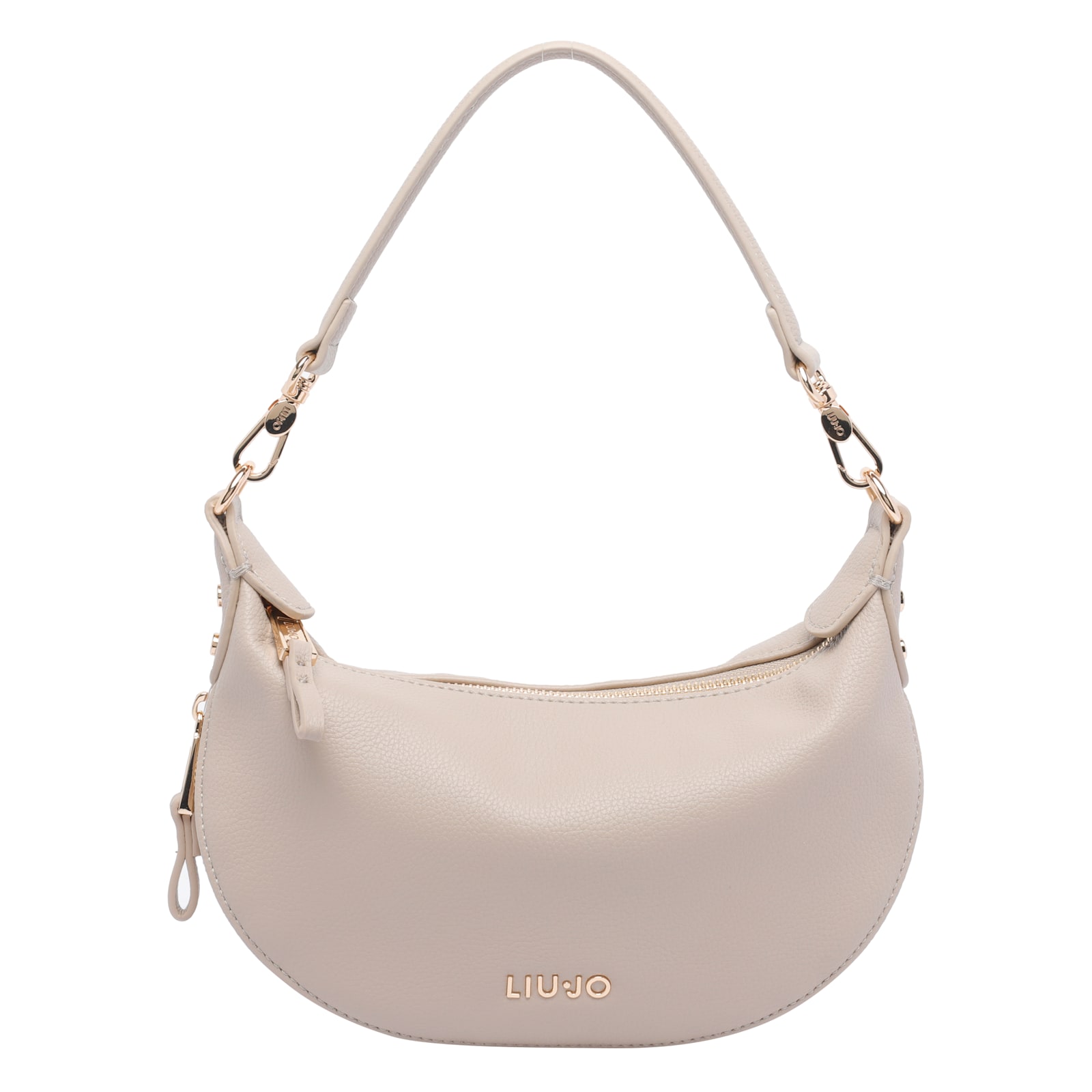 Liu •jo Logo Small Hobo Bag In Sand