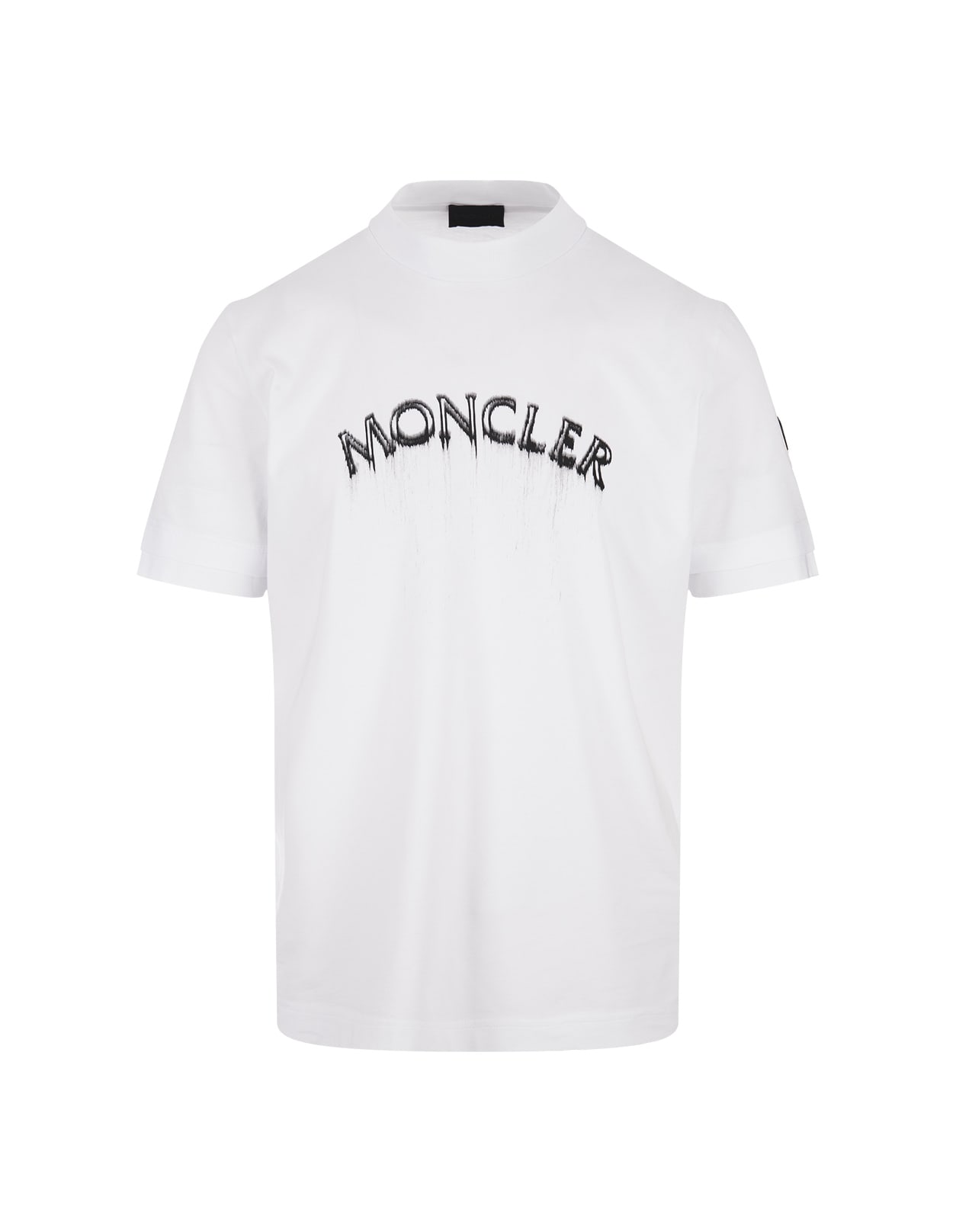 Moncler Logo Cotton Graphic T-shirt In White