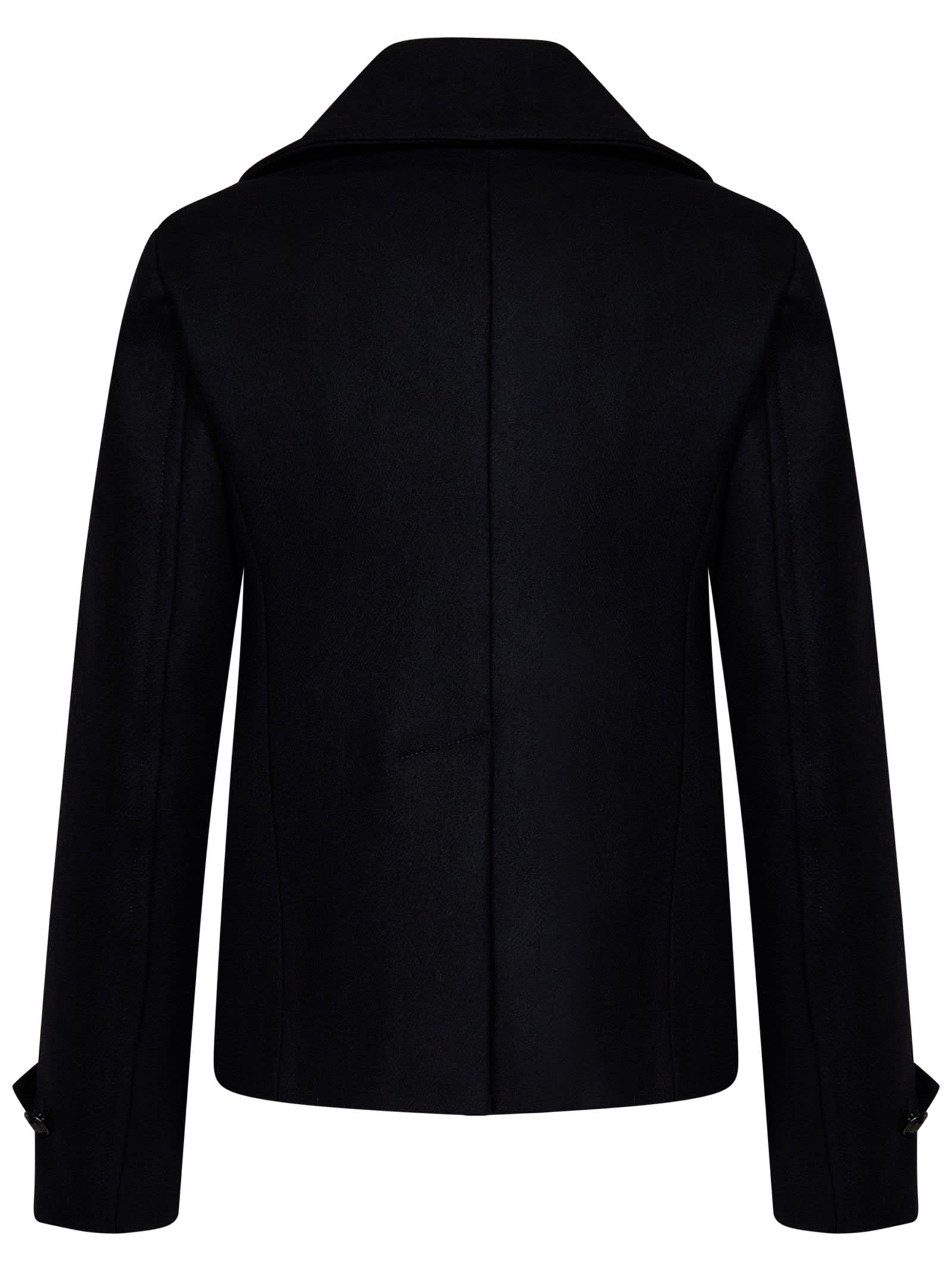 Shop Dsquared2 Sailor Coat In Black