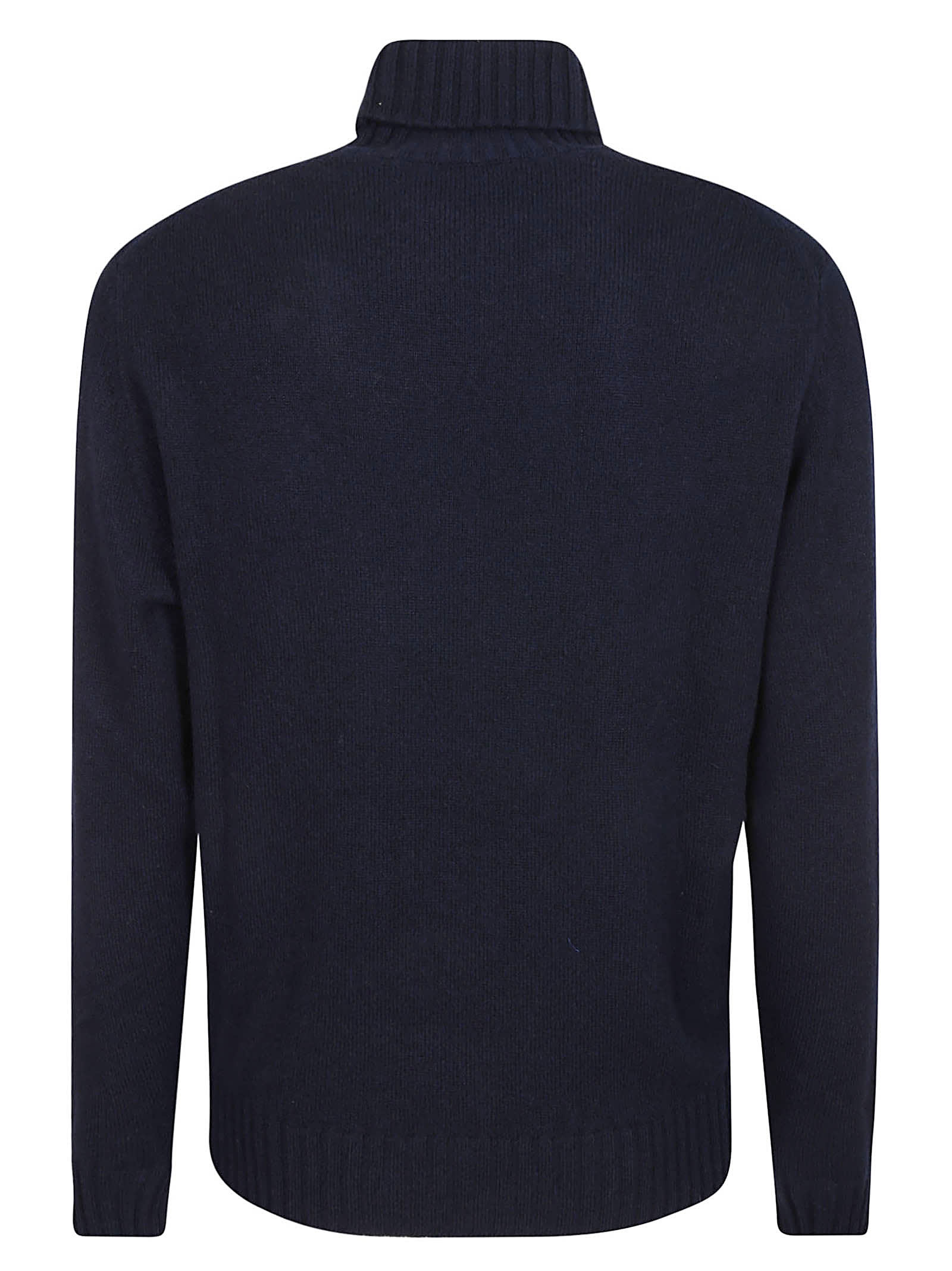 Shop Filippo De Laurentiis Turtleneck Wool Cashmere In Navy