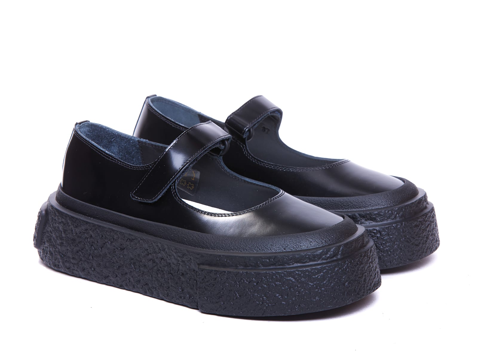 Shop Mm6 Maison Margiela Chunky Ballets In Black