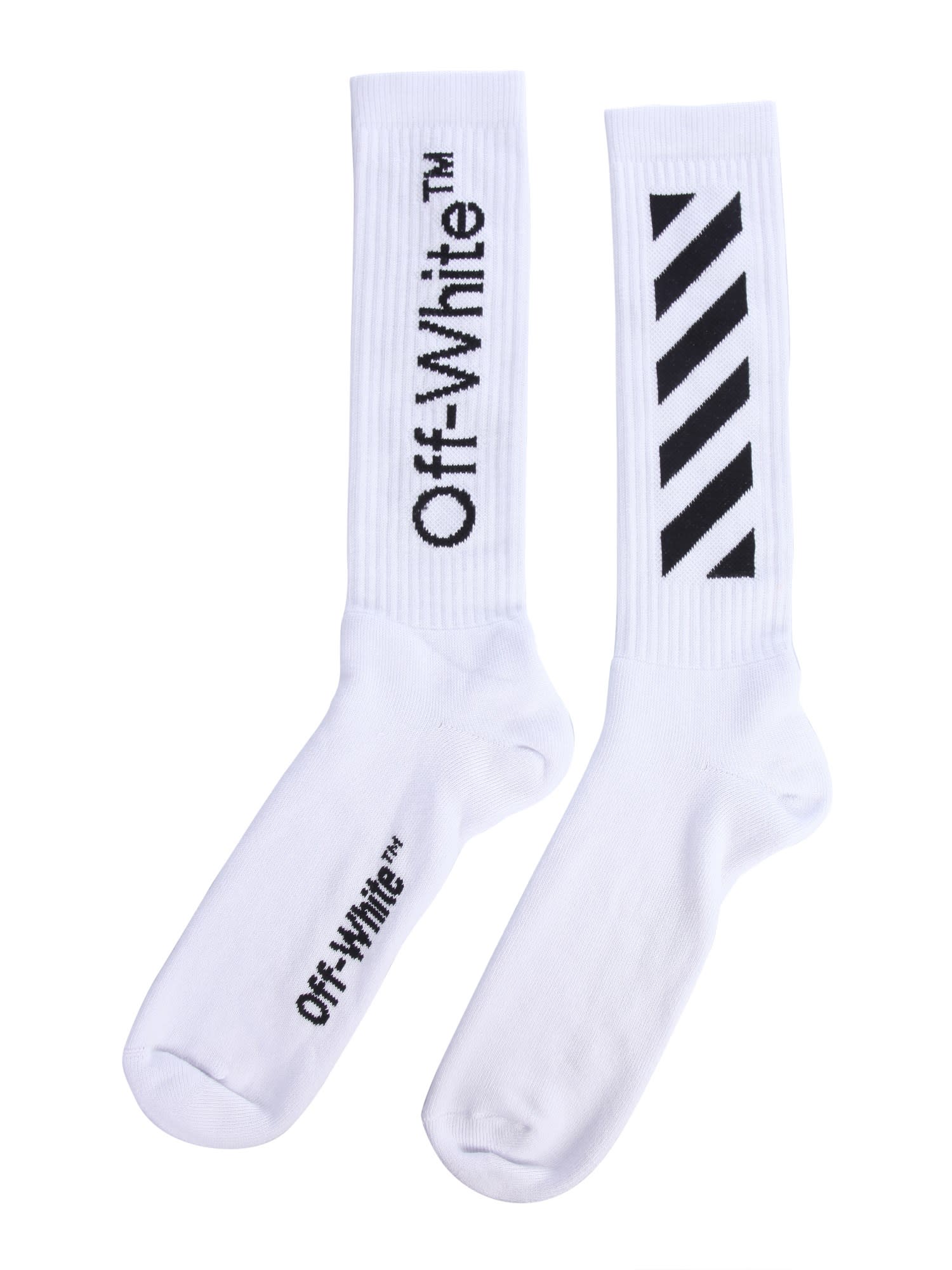 Off-white Medium Socks In Bianco