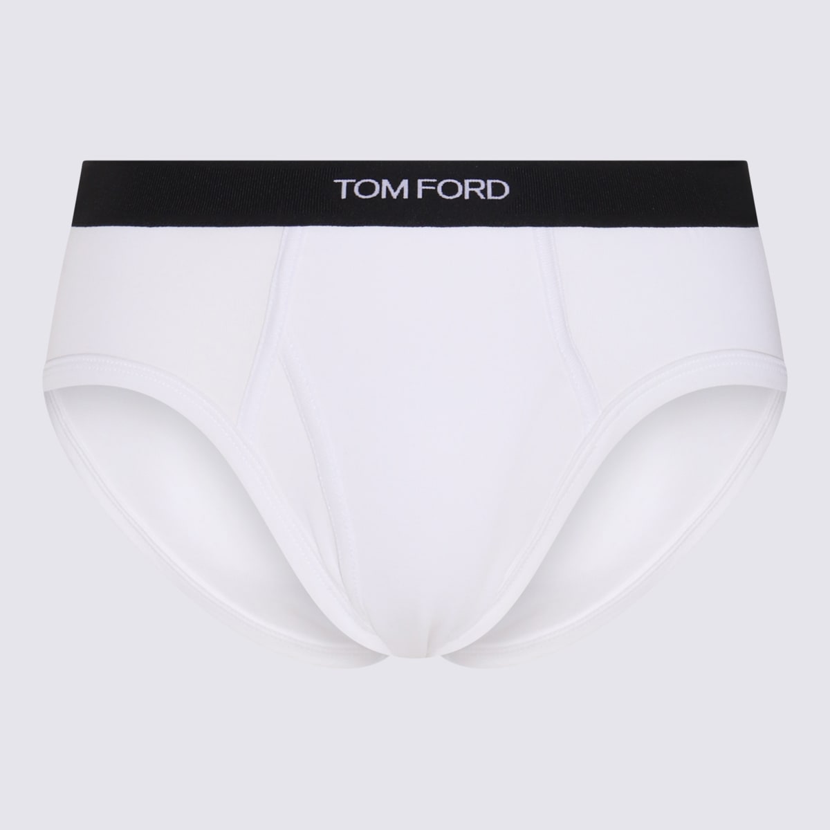 Shop Tom Ford Black And White Cotton Two Pack Briefs