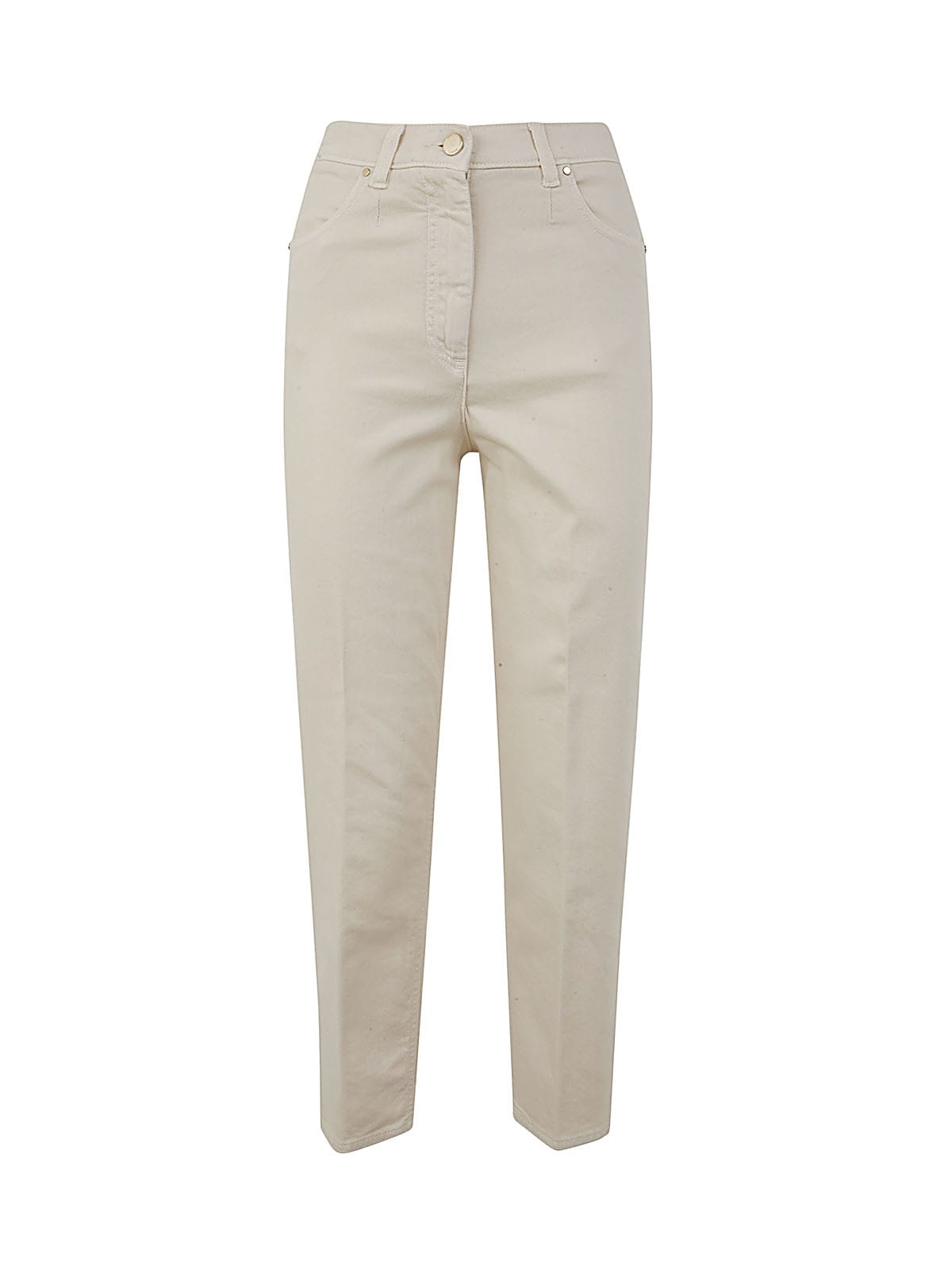 Seventy Stretch Cotton Trouser In Cream