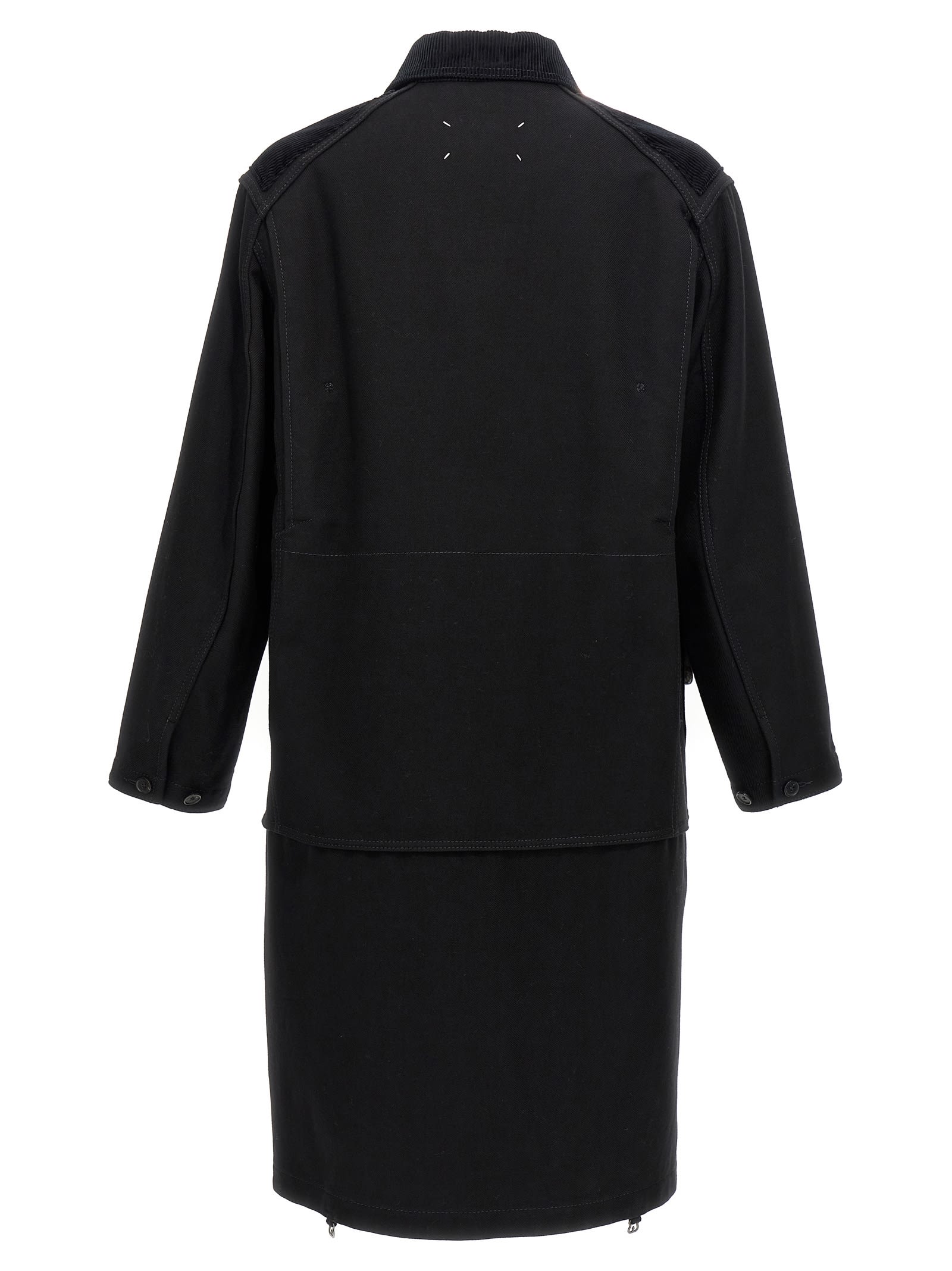 Shop Maison Margiela Reversible Single-breasted Coat In Black