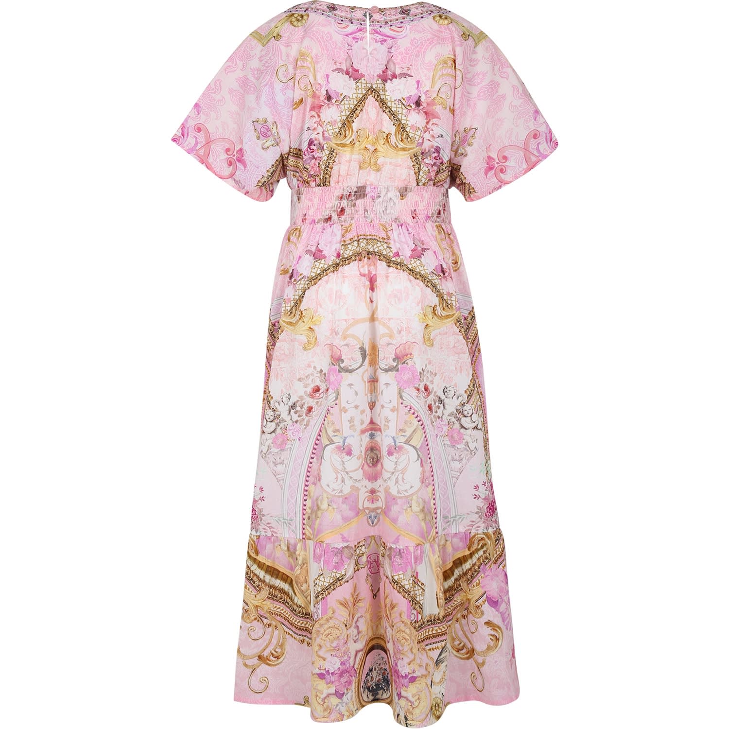 Shop Camilla Pink Dress For Girl With Floral Print
