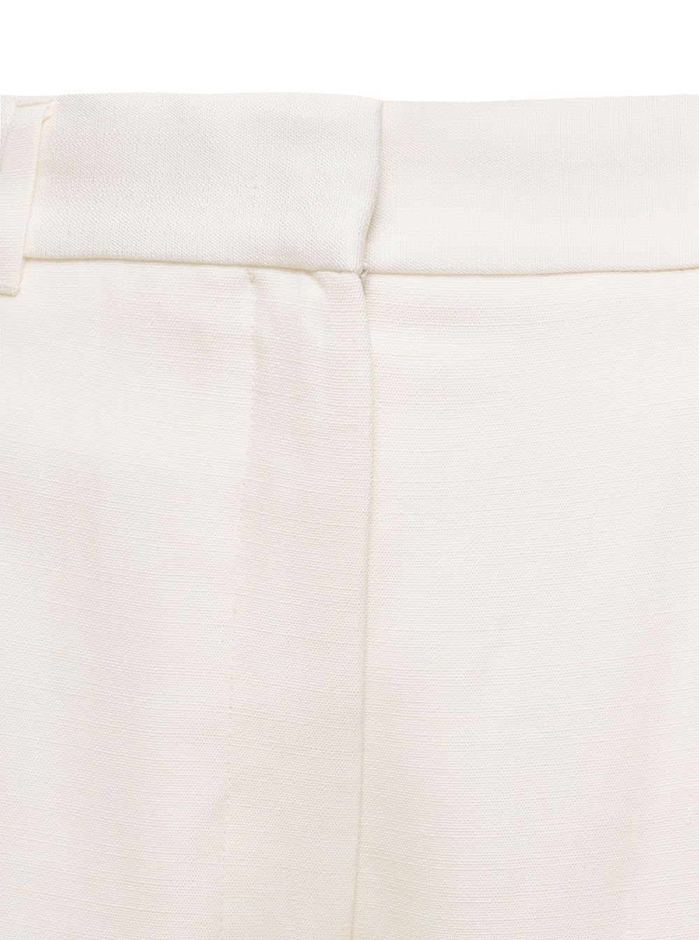 Shop Casablanca White Wide Leg Tailored Trousers In Silk Blend Woman