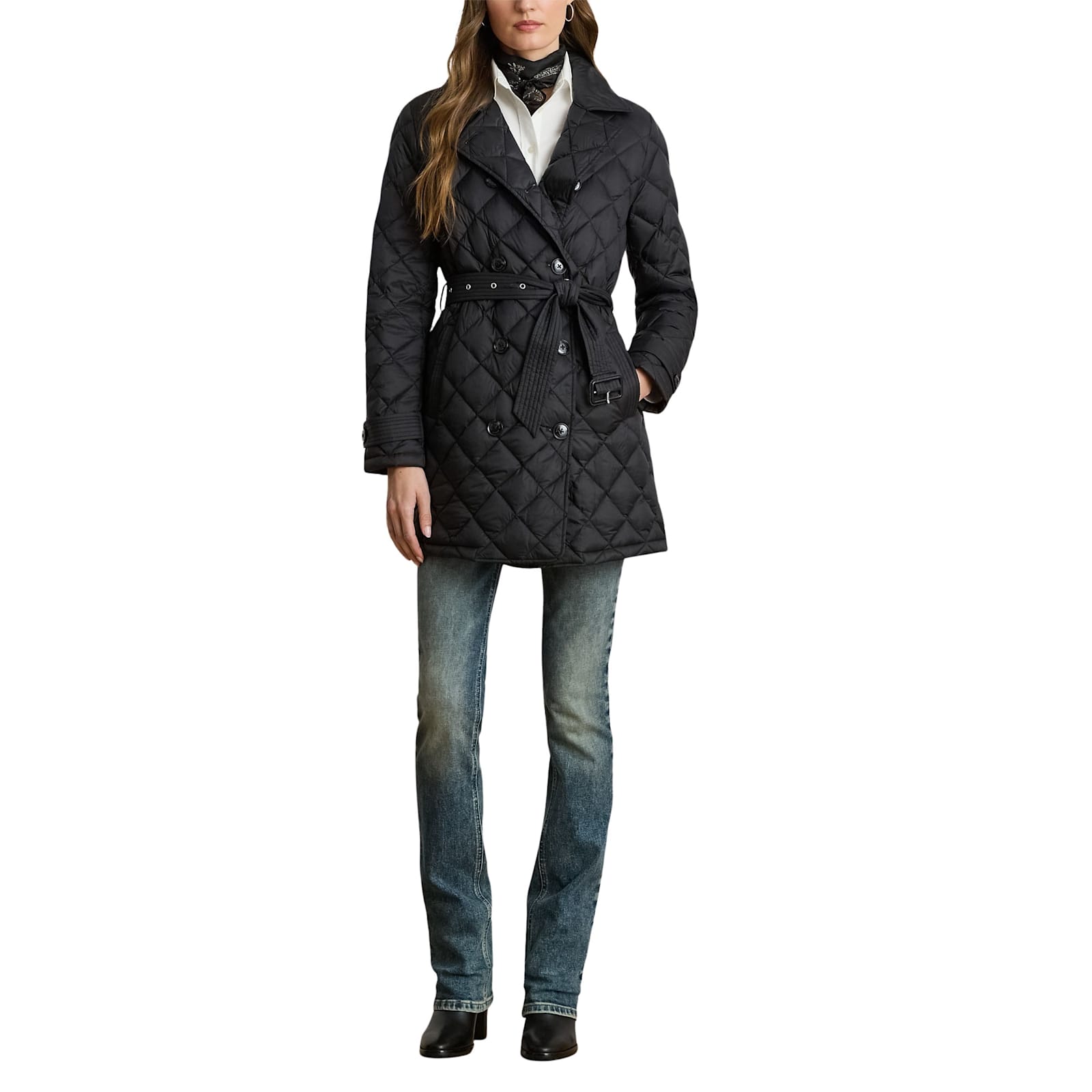 Ralph Lauren Bl Sf Pf 32 Insulated Coat In Black