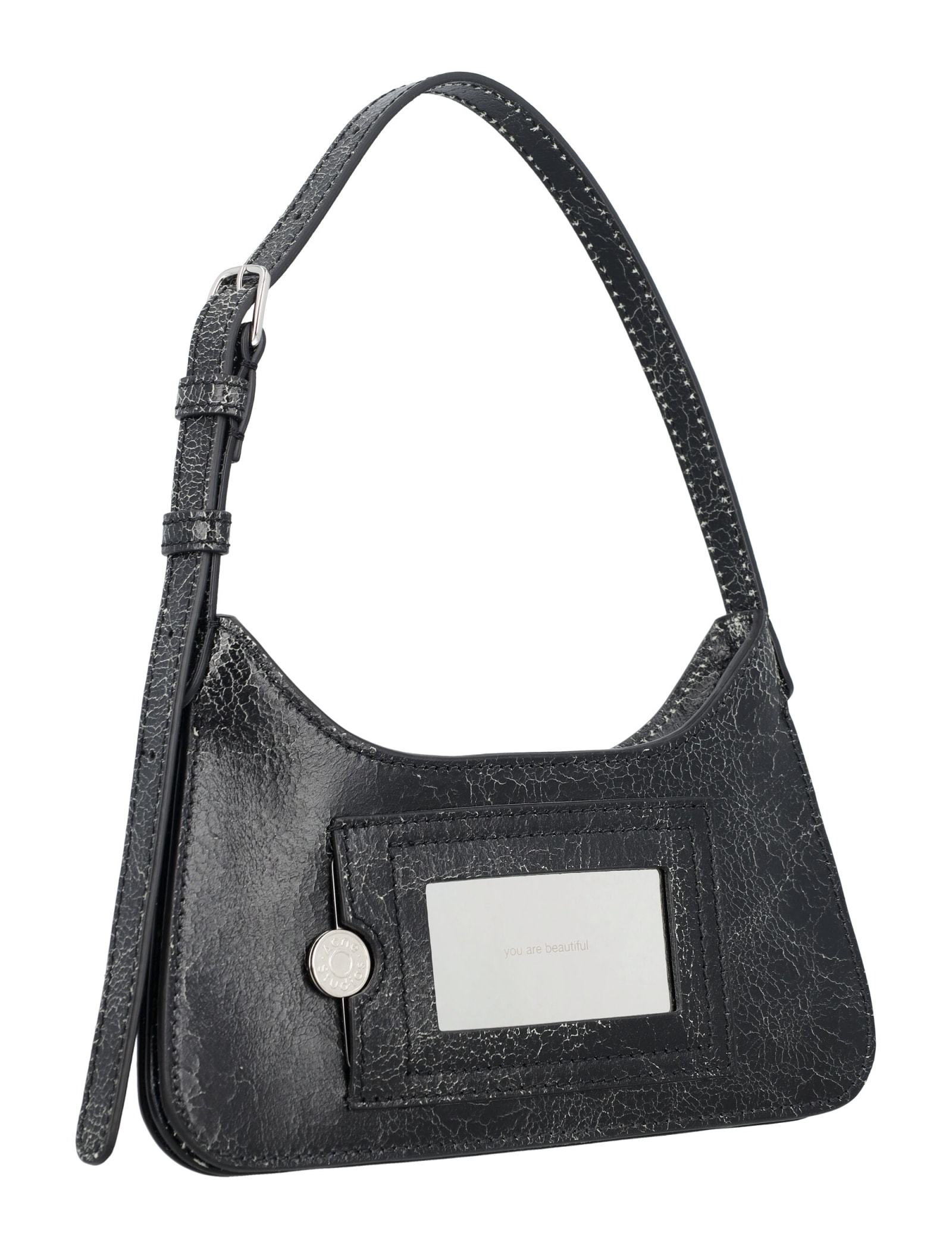 Shop Acne Studios Platt Micro Shoulder Bag In Black