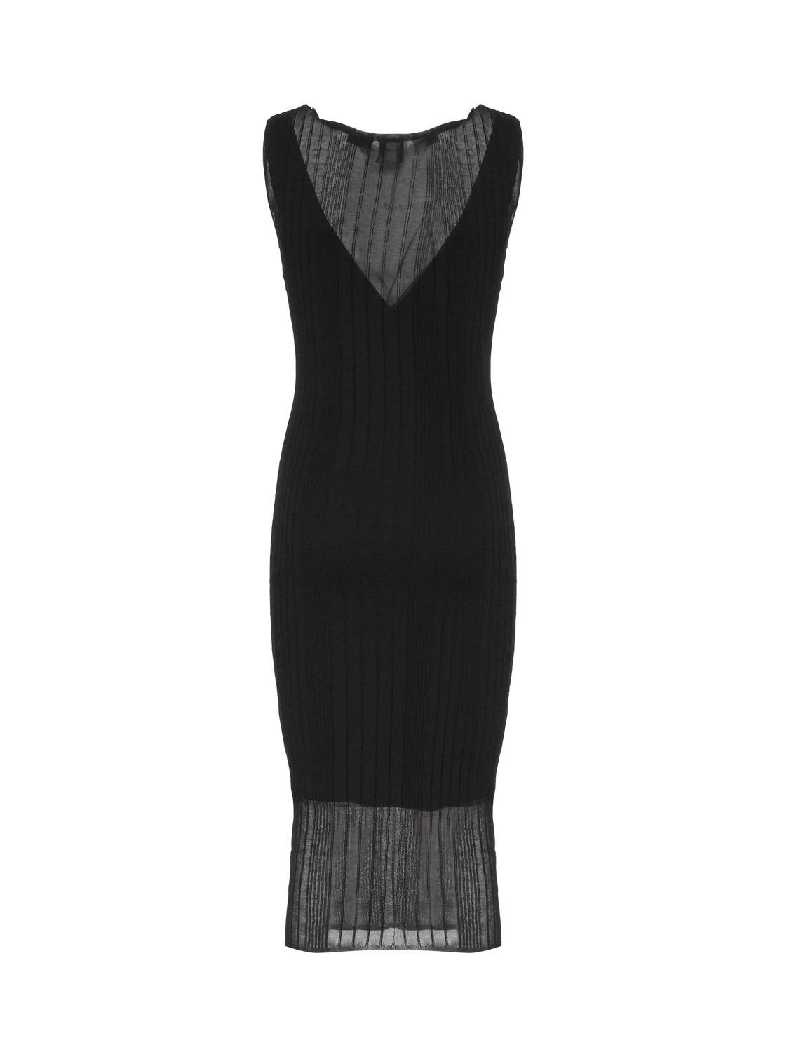 Shop Pinko Sleeveless Pleated Midi Dress In Black