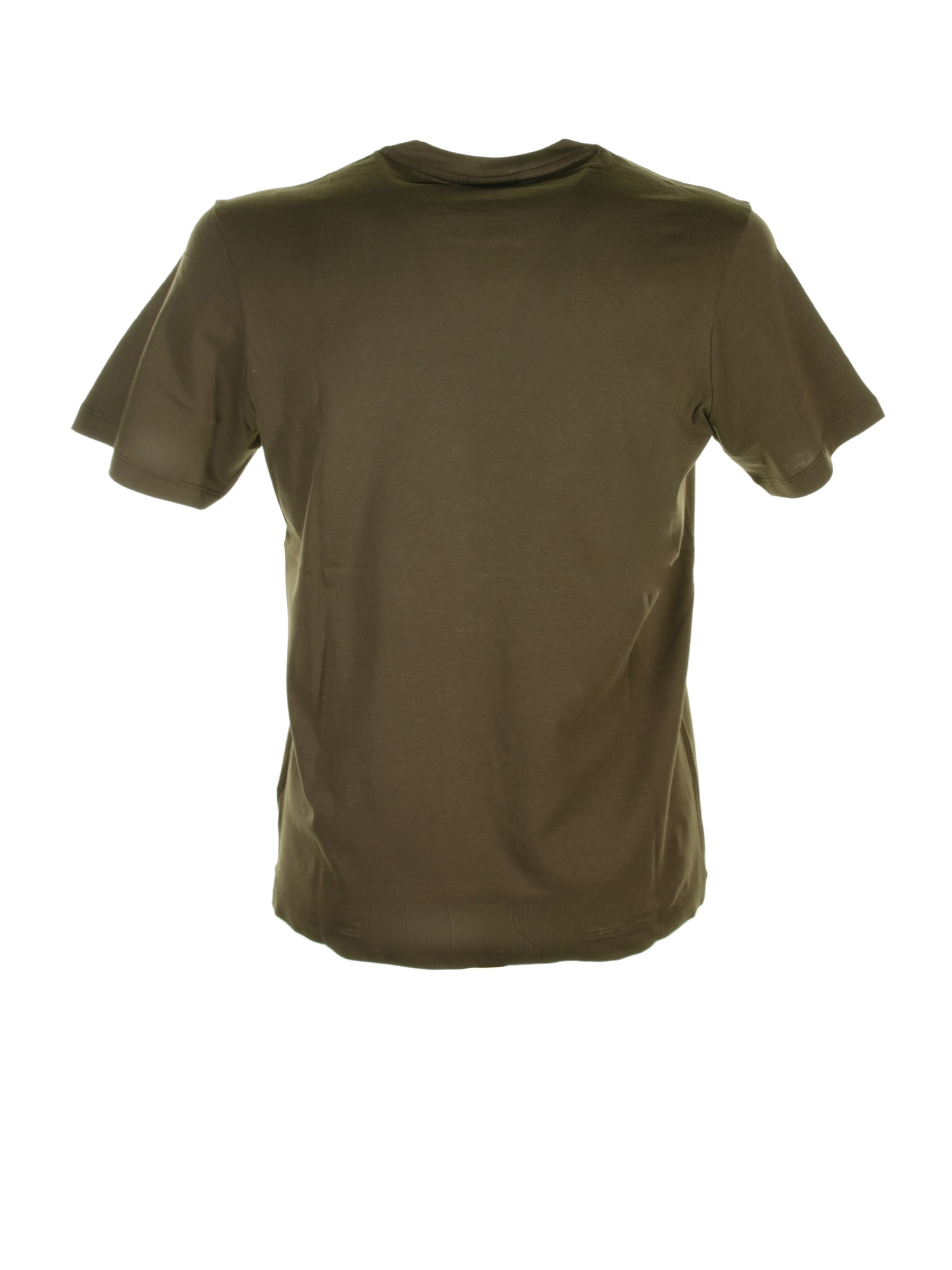 Shop Paul&amp;shark Military Green T-shirt With Logo In Militare
