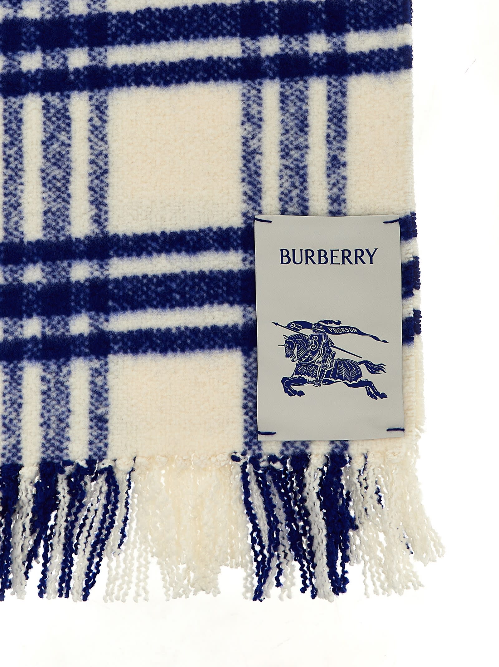 Shop Burberry Check Scarf In Multicolor