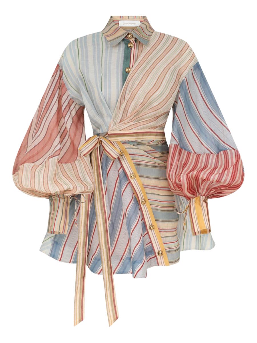 Zimmermann Mini Dress Rebellion In Multi