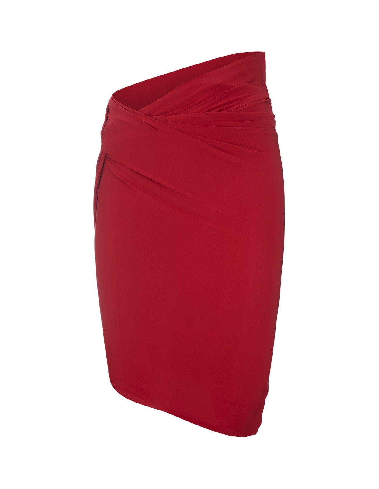 Shop Jacquemus Draped Mini Skirt In Red