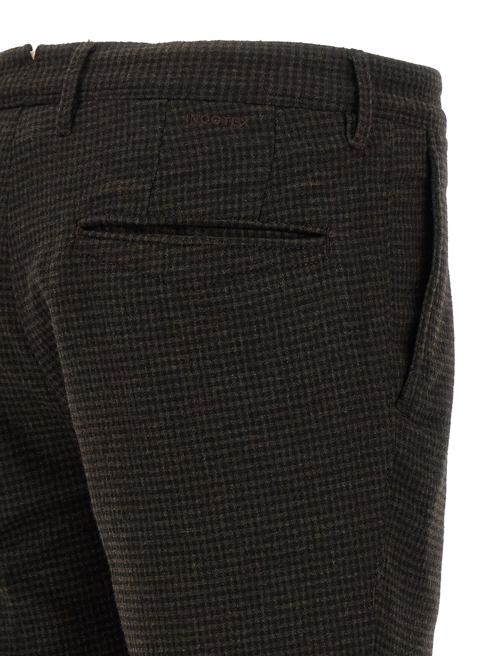 Incotex Vichy-patterned Trousers In Multi