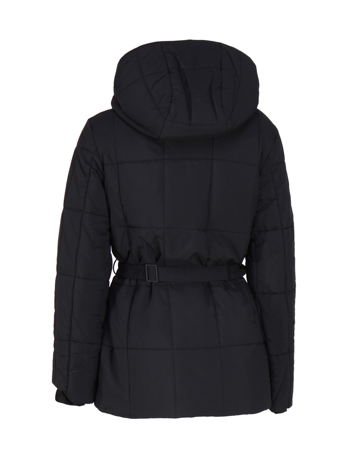 Shop Burberry Lady Hood Down Jacket In Black
