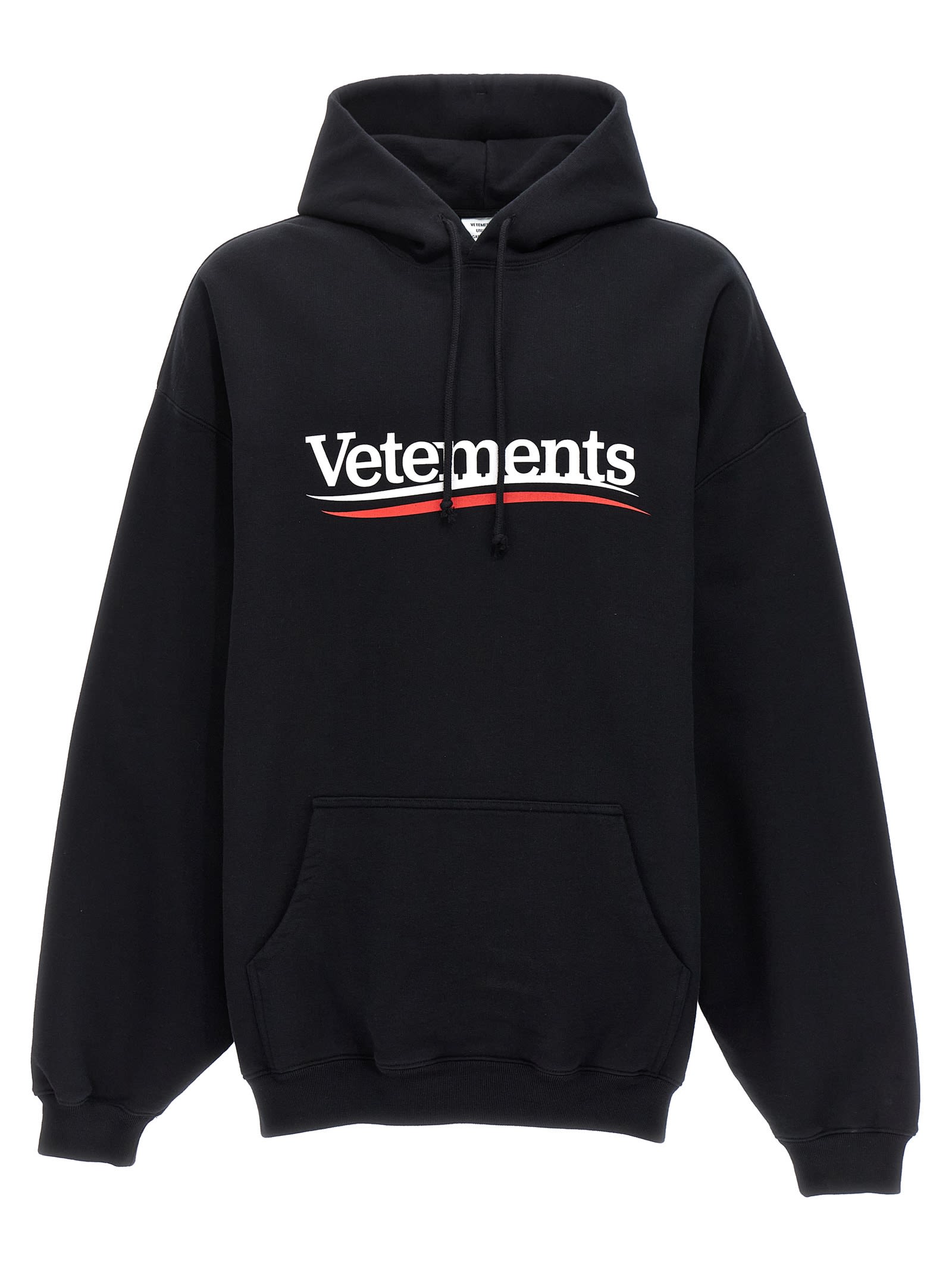 Shop Vetements Campaign Logo Hoodie In Black