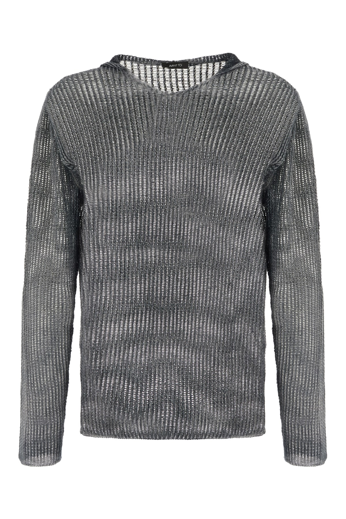 Melange Grey Mesh Sweater