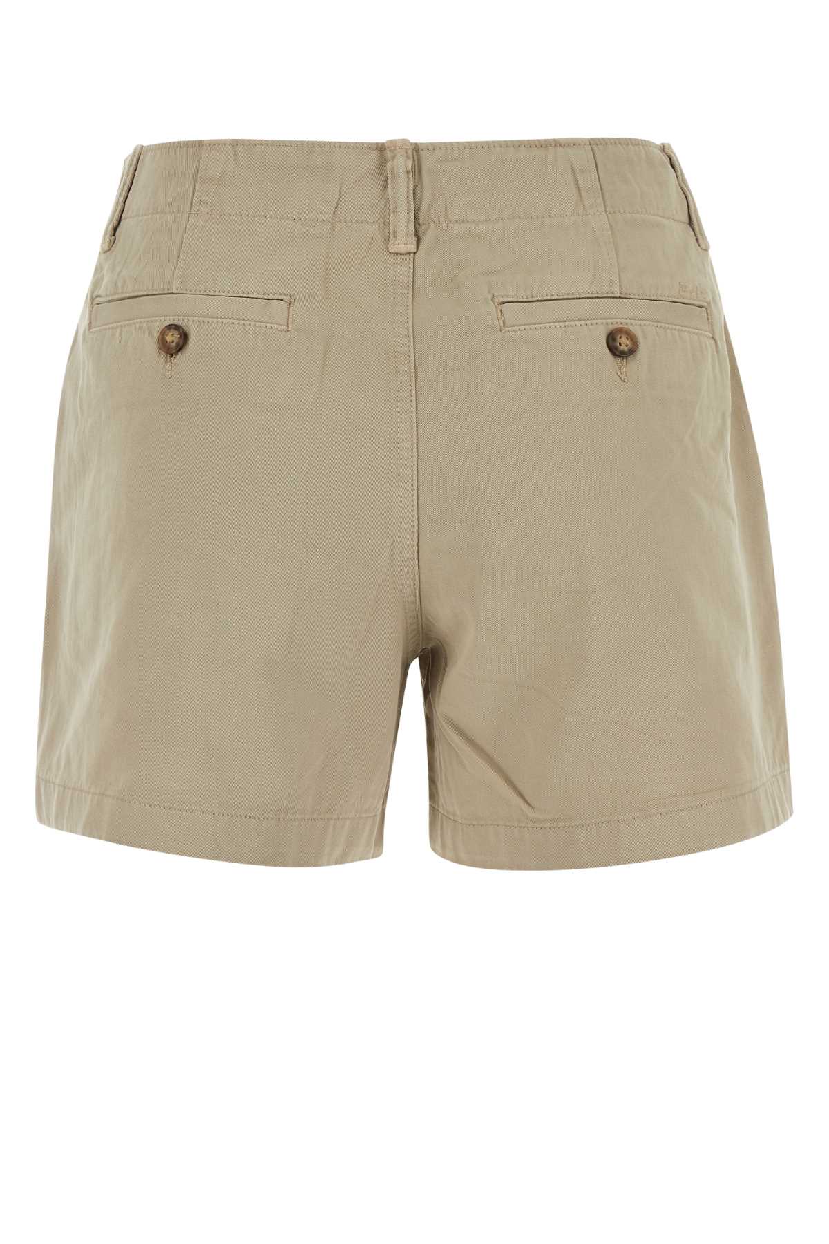 Shop Polo Ralph Lauren Beige Cotton Shorts In Khaki