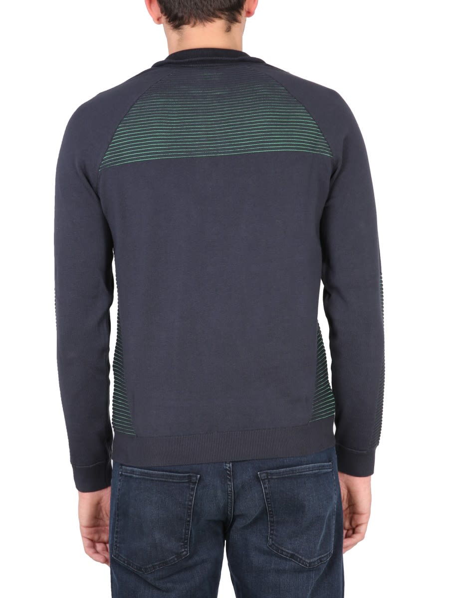 Shop Hugo Boss Turtleneck Shirt In Blue