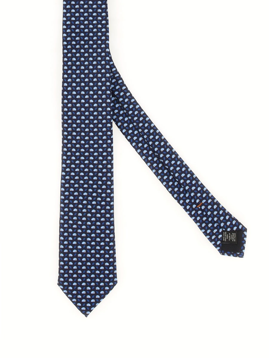 Shop Zegna Silk Tie In Multicolour