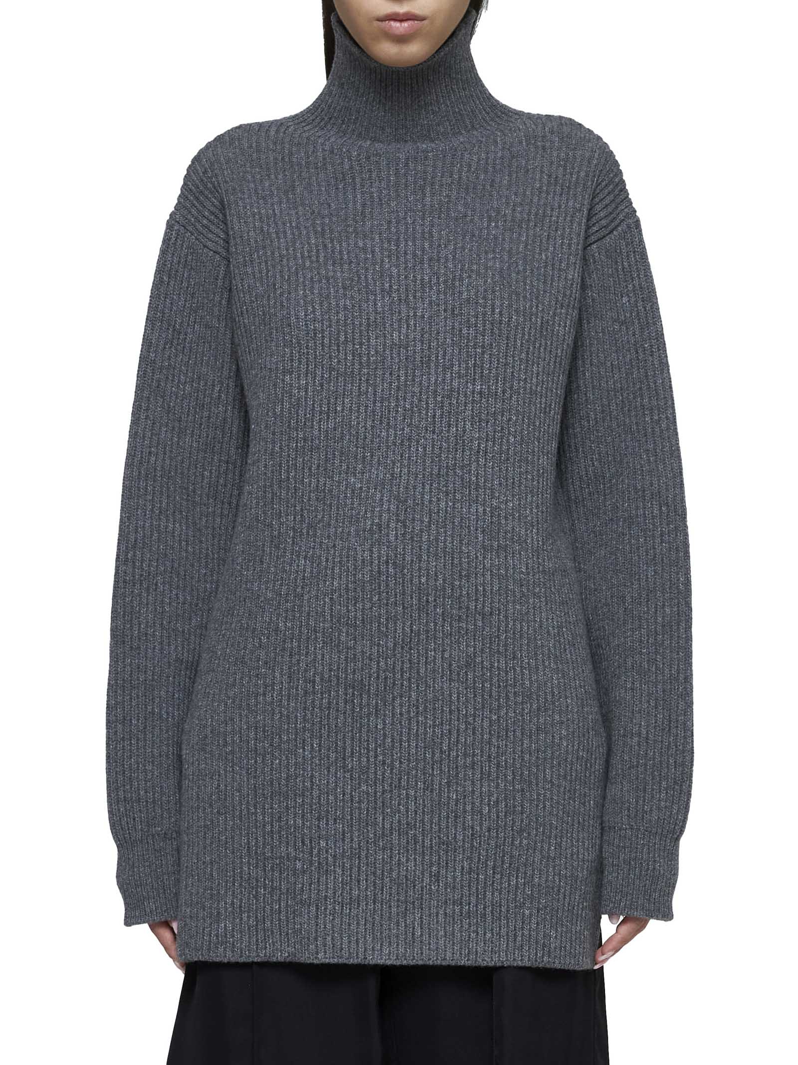 Shop Jil Sander Sweater In Silver Grey