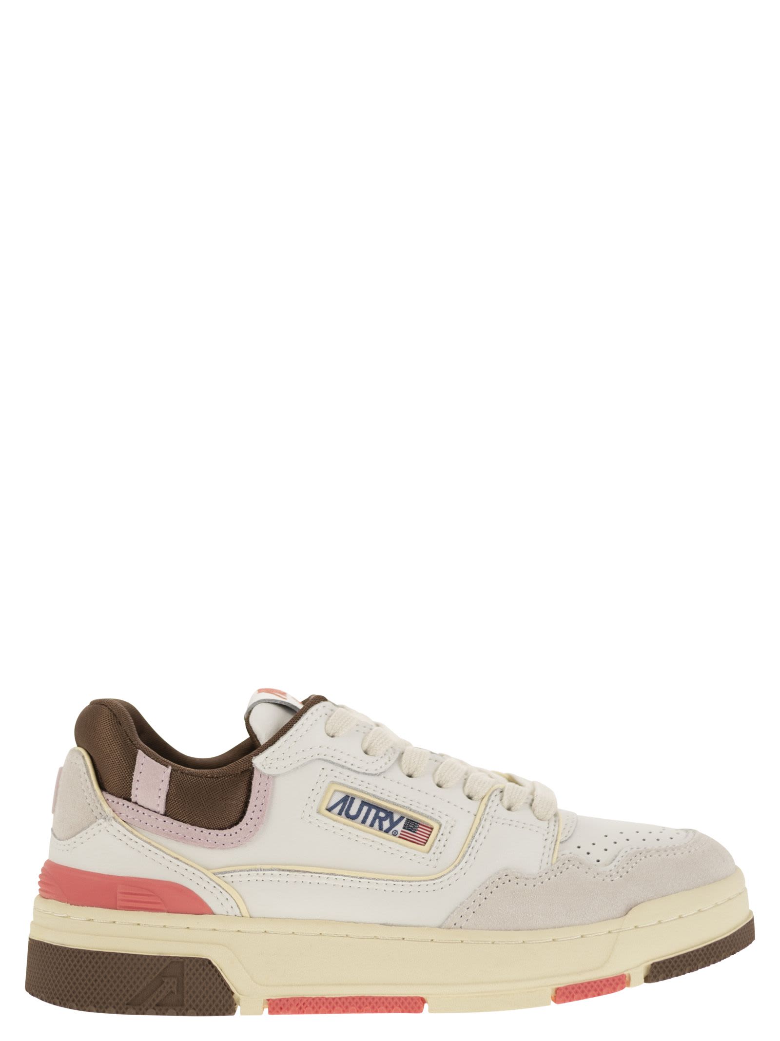 Shop Autry Clc - Womens Low Sneaker In White/brown