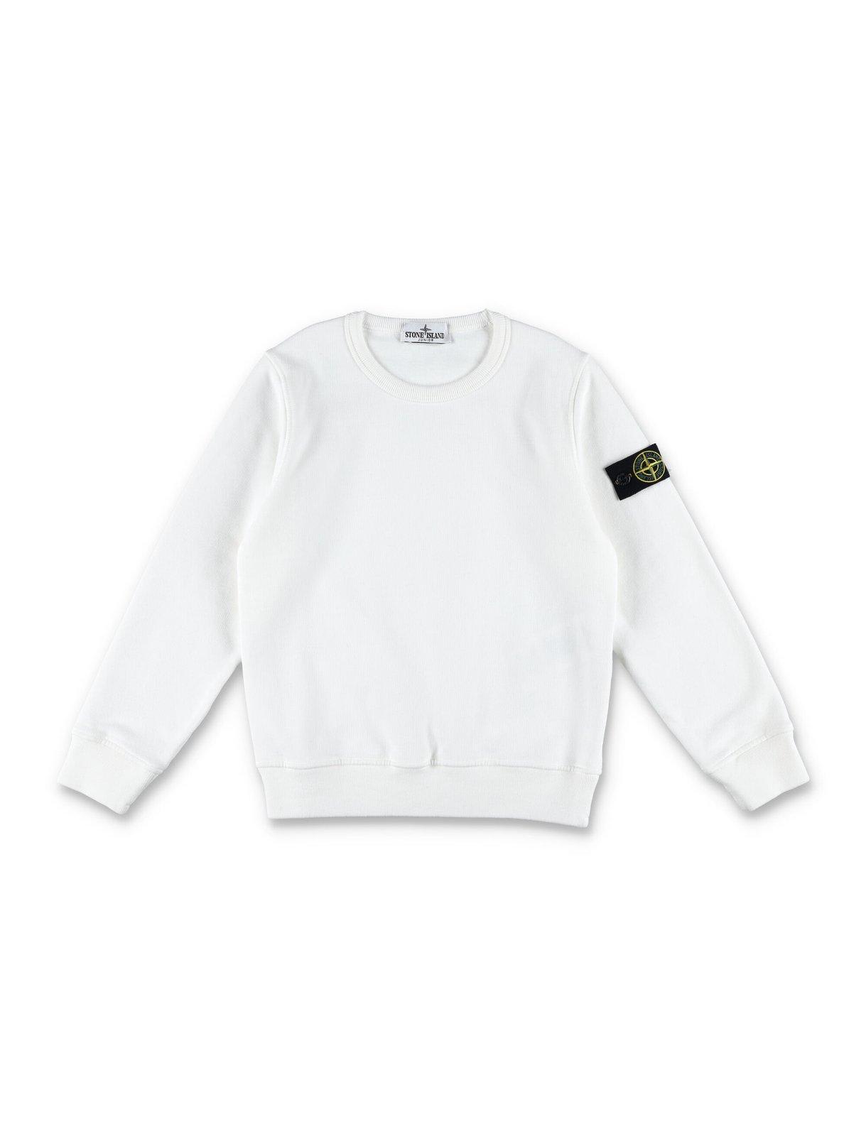 Shop Stone Island Logo Patch Crewneck Sweatshirt