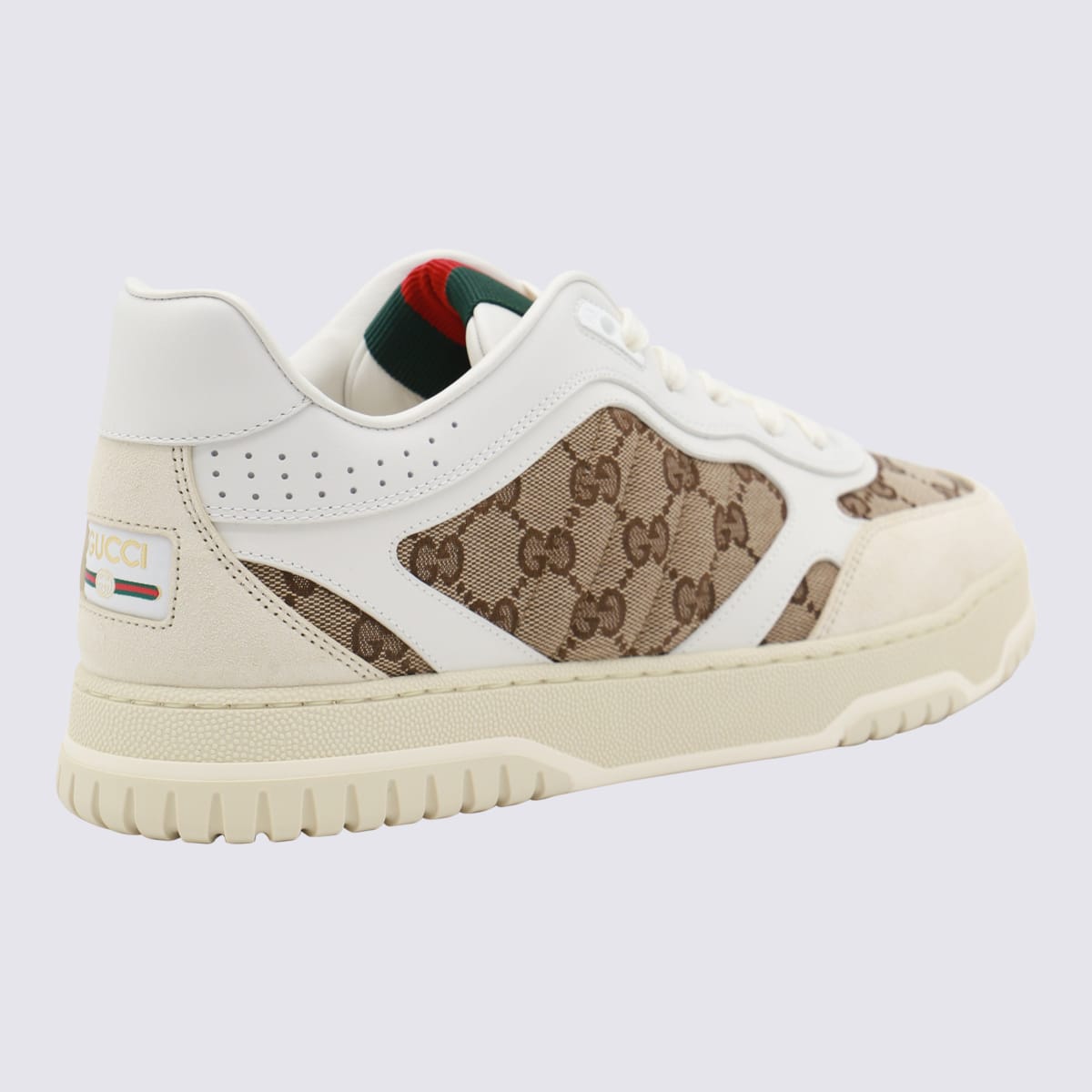 Shop Gucci Ivory Sneakers In White/beige