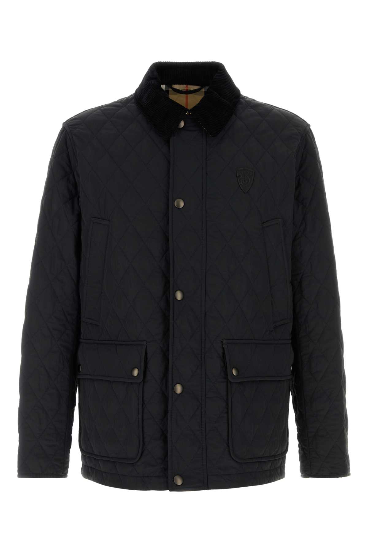 Shop Burberry Black Nylon Jacket