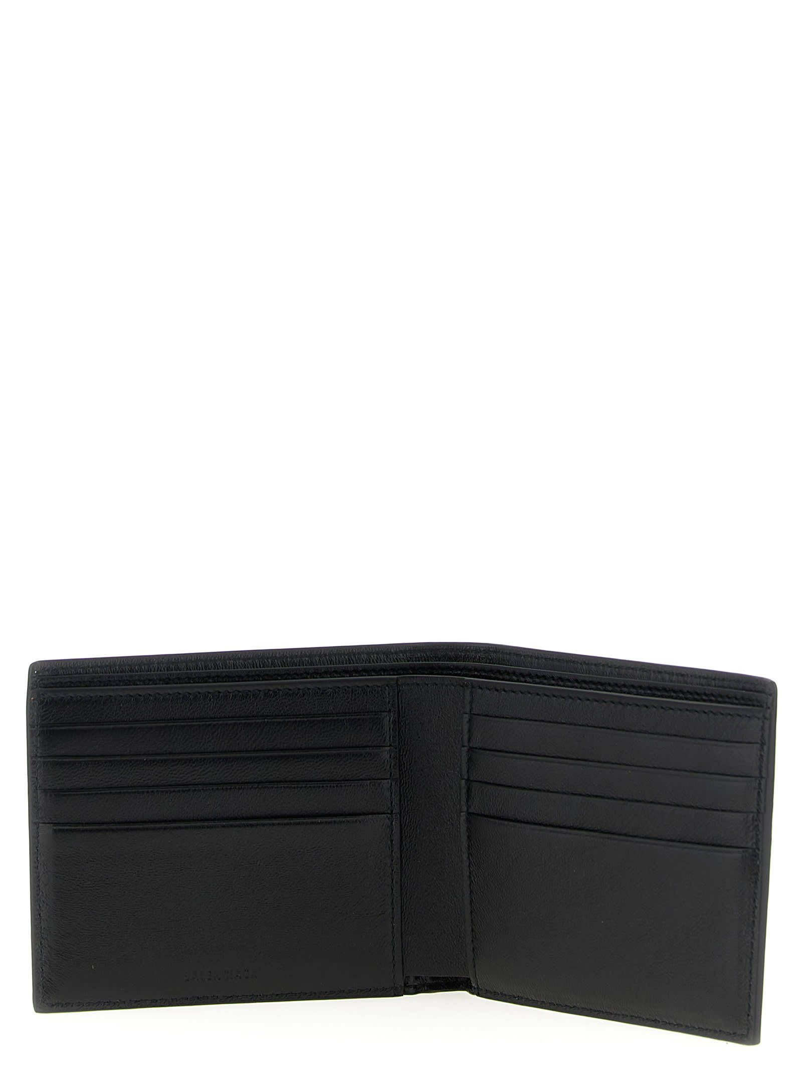 Balenciaga Black Square Foldable Cash Wallet In Black