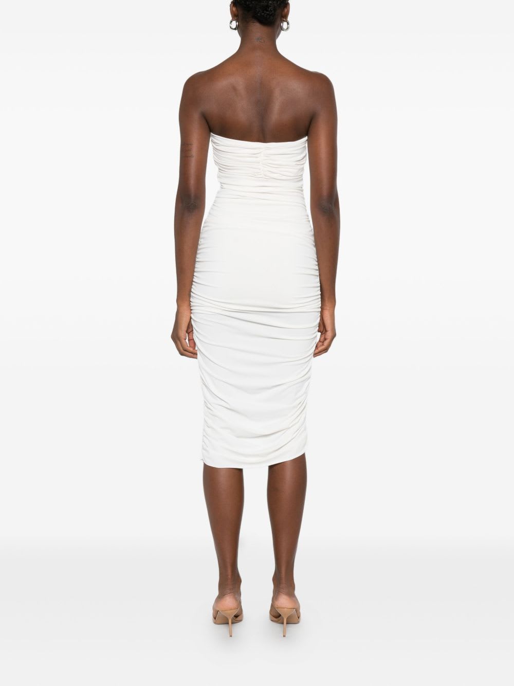 Amen Dress With Cut-out Detail In White In White