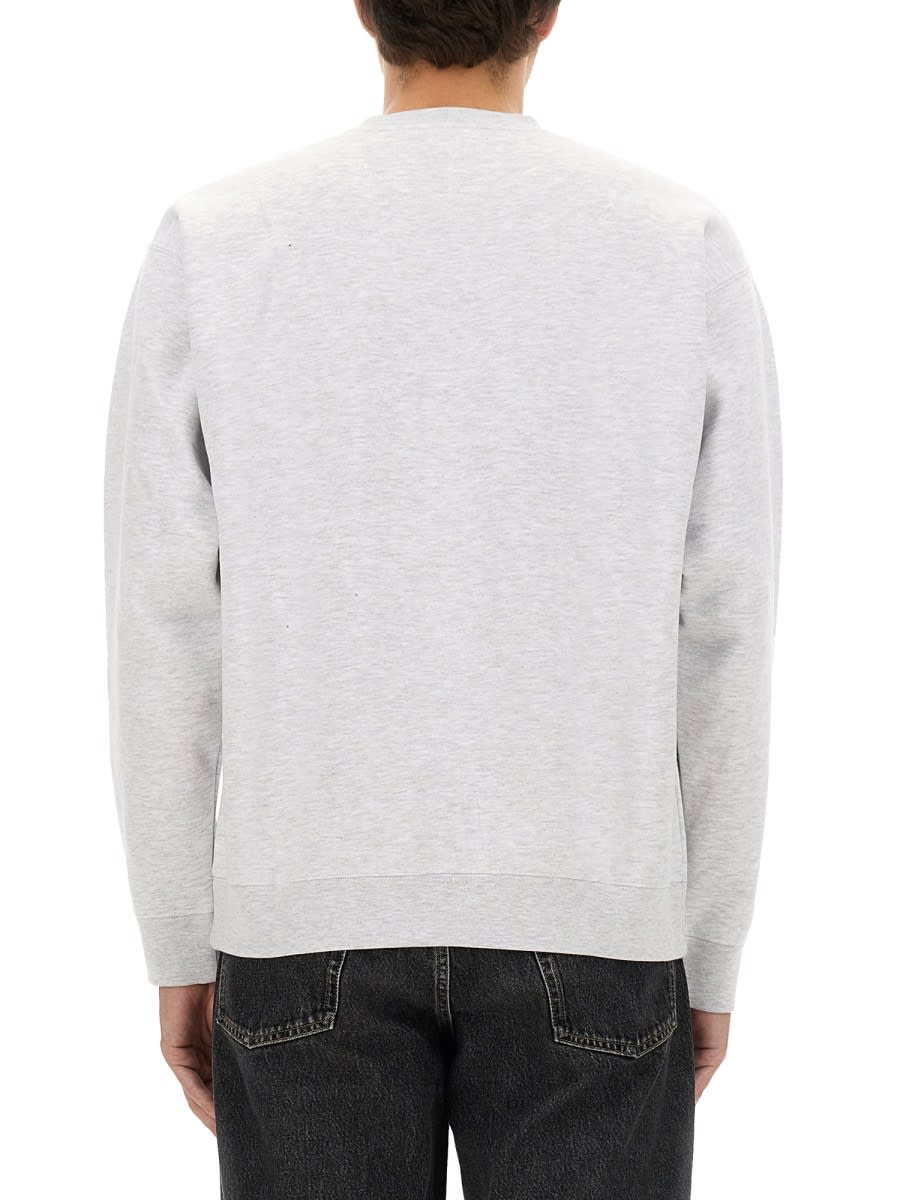 Shop Obey Sweatshirt With Logo In Grey